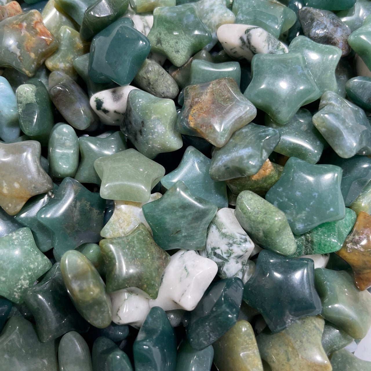 Moss Agate Star - RockZ Sourcing Hub