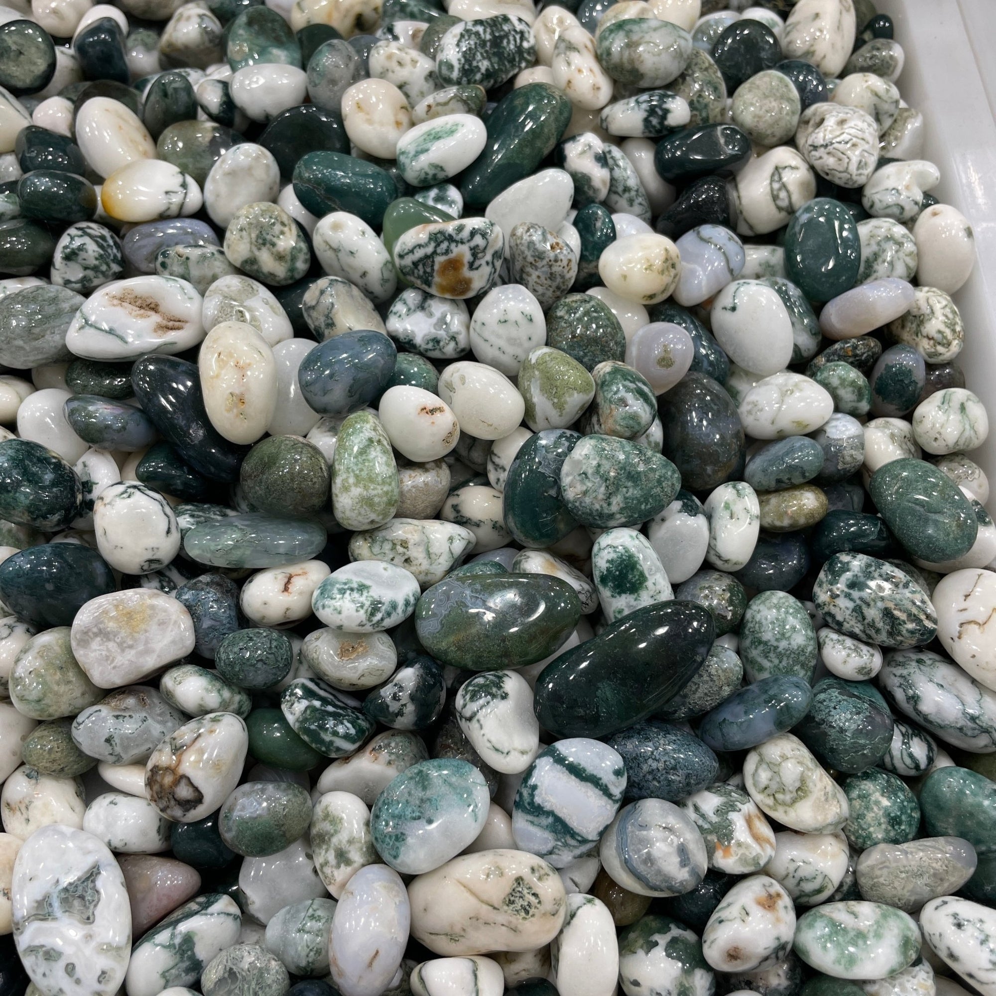 Moss Agate Tumblestone - RockZ Sourcing Hub