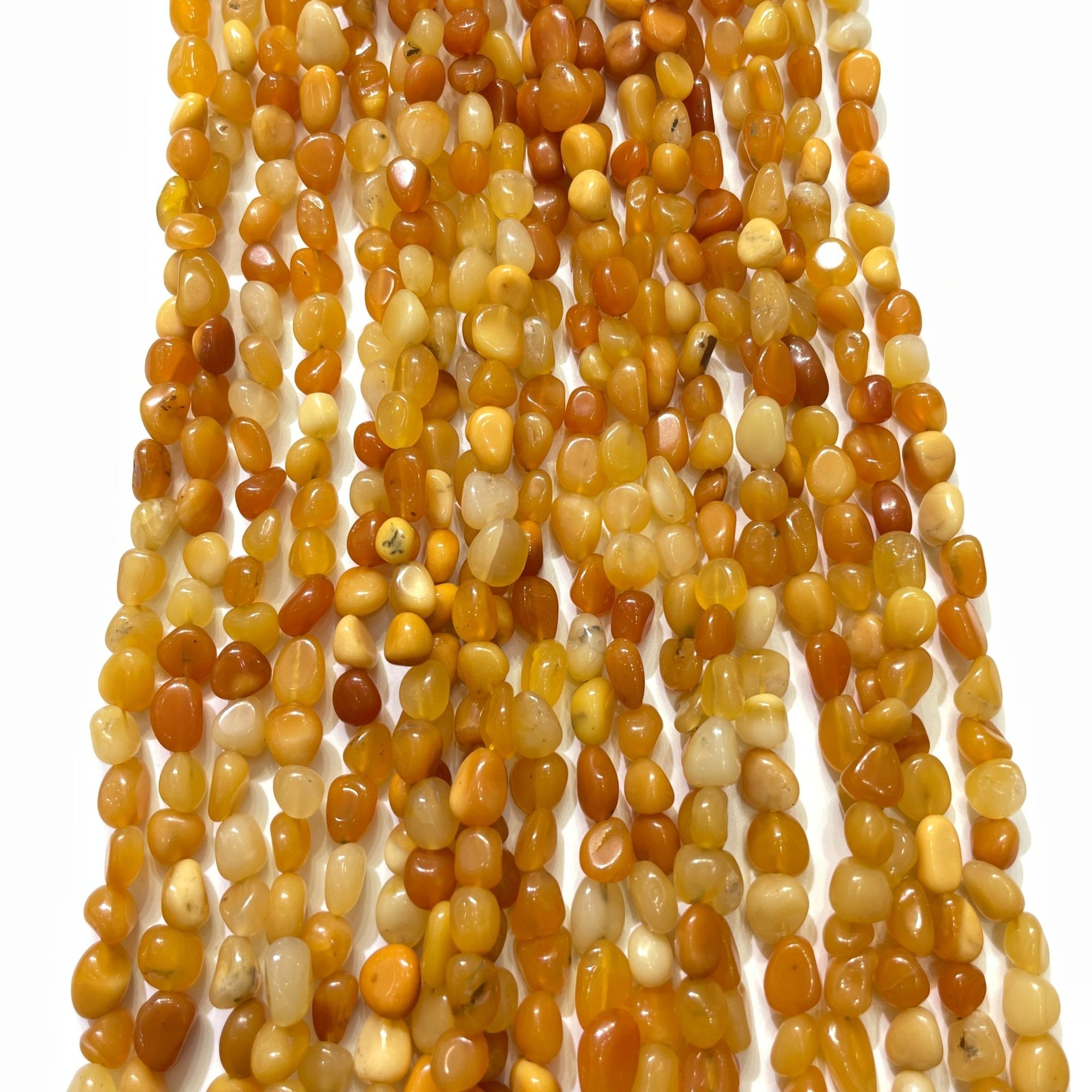 Myanmar Yellow Jade Nugget Bead Strand - RockZ Sourcing Hub