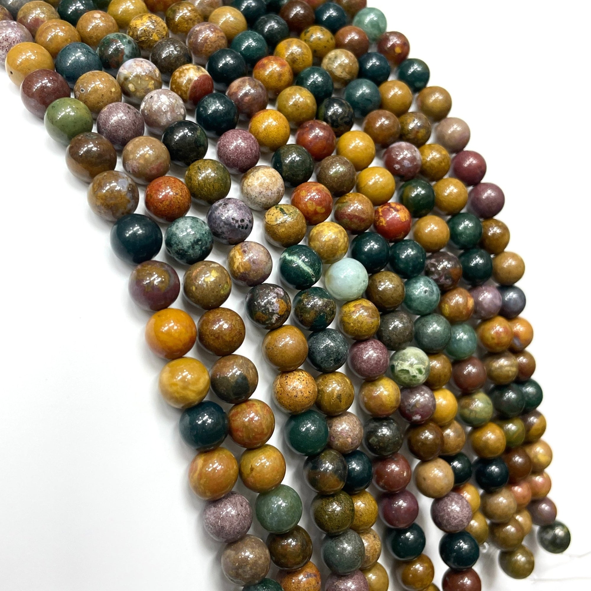 Ocean Jasper Bead Strand - RockZ Sourcing Hub