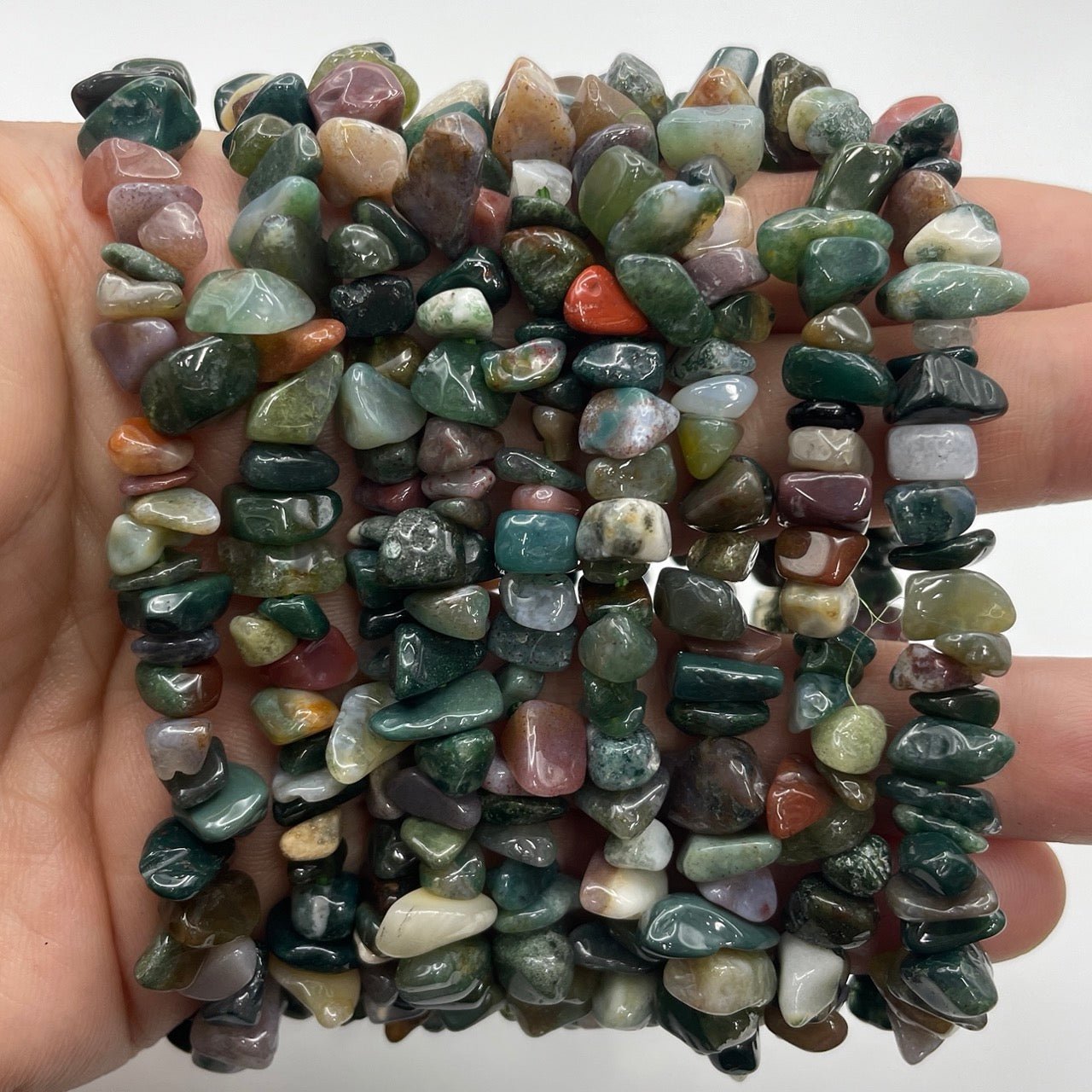 Ocean Jasper Drilled Chips Stretch Bracelet - RockZ Sourcing Hub