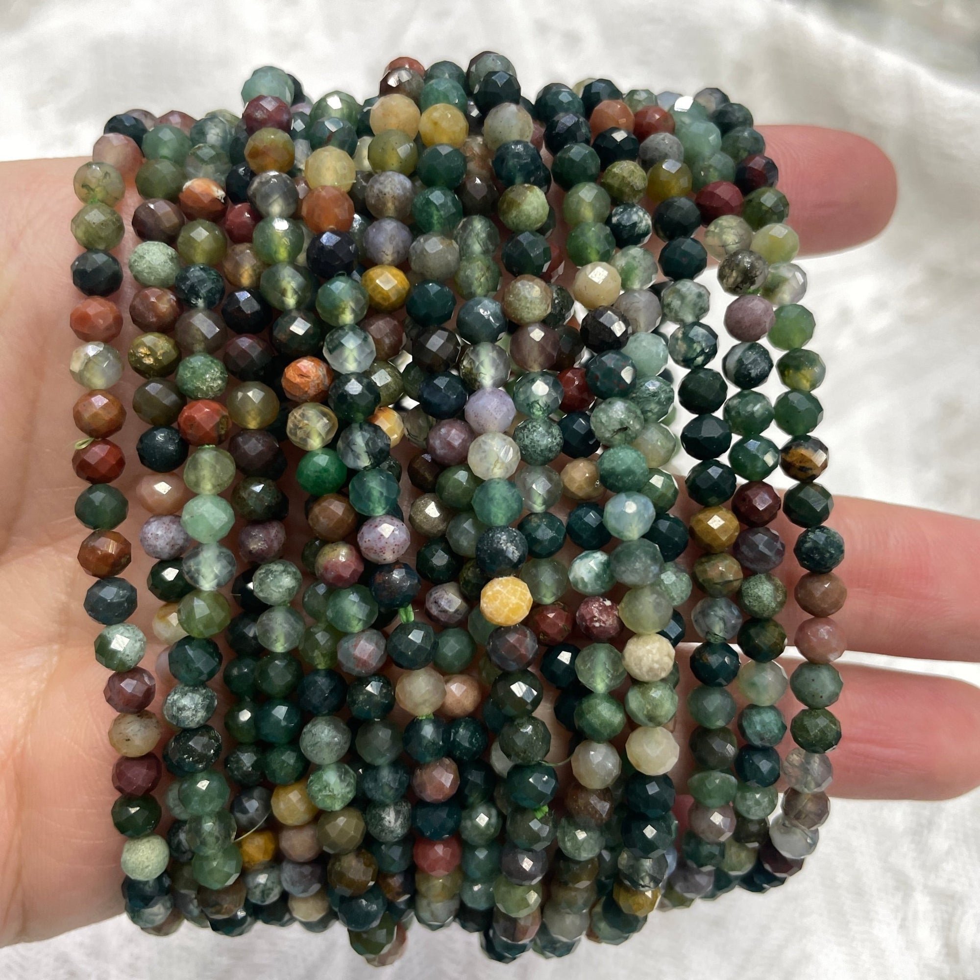 Ocean Jasper Faceted Bead Stretch Bracelet - RockZ Sourcing Hub
