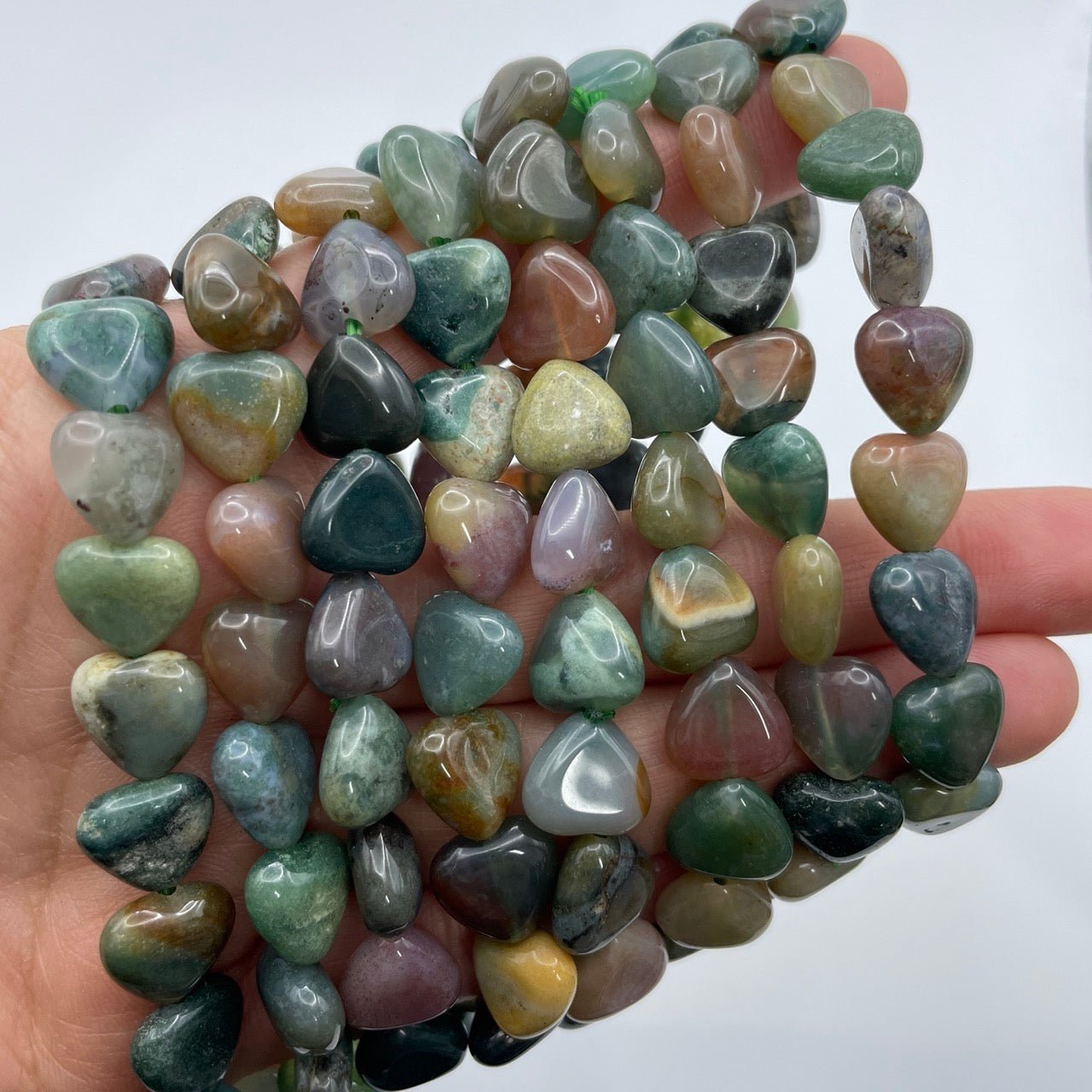 Ocean Jasper Heart - Shape Stretch Bracelet - RockZ Sourcing Hub