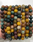 Ocean Jasper Round Bead Stretch Bracelet - RockZ Sourcing Hub