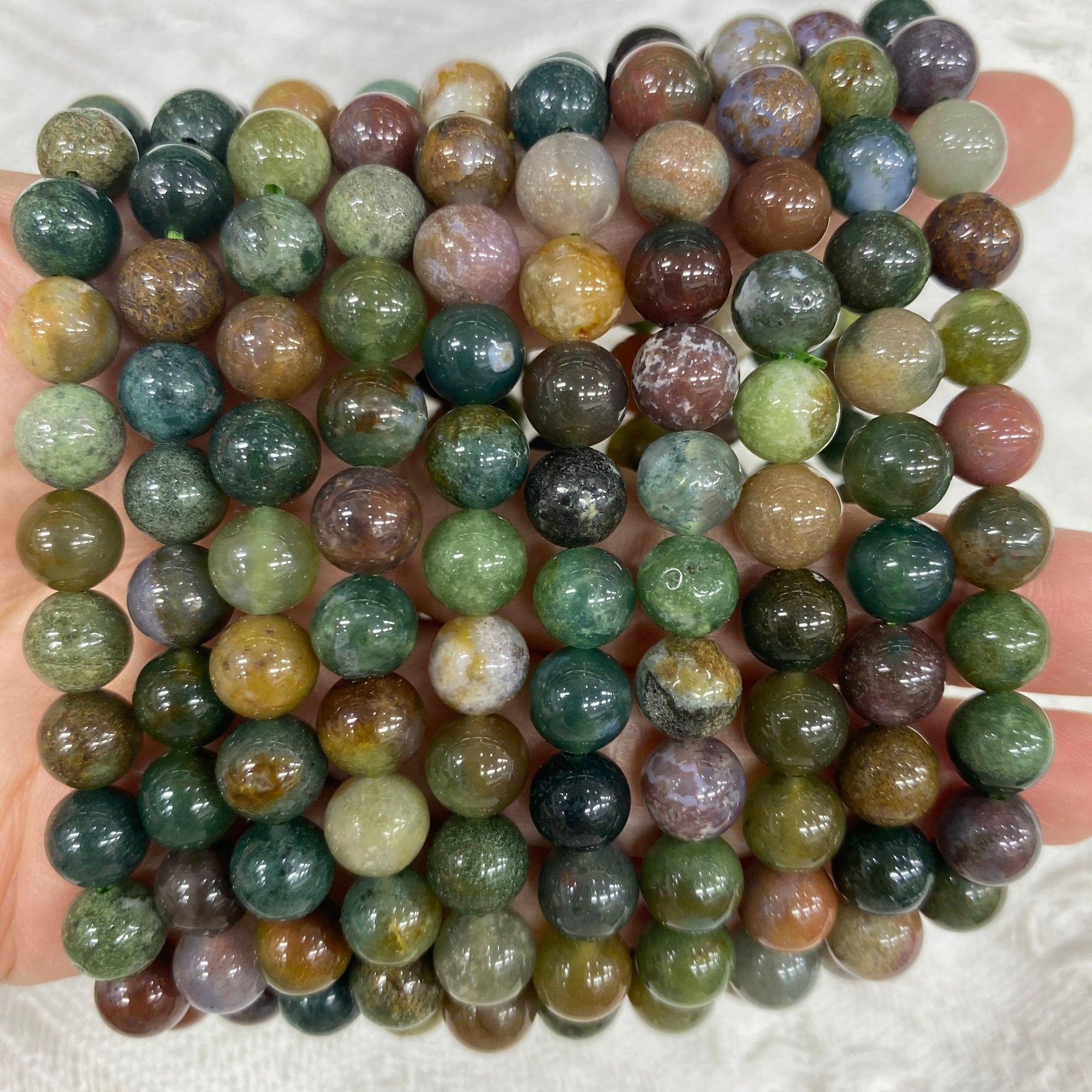 Ocean Jasper Round Bead Stretch Bracelet - RockZ Sourcing Hub