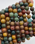 Ocean Jasper Round Bead Stretch Bracelet - Grade A - RockZ Sourcing Hub