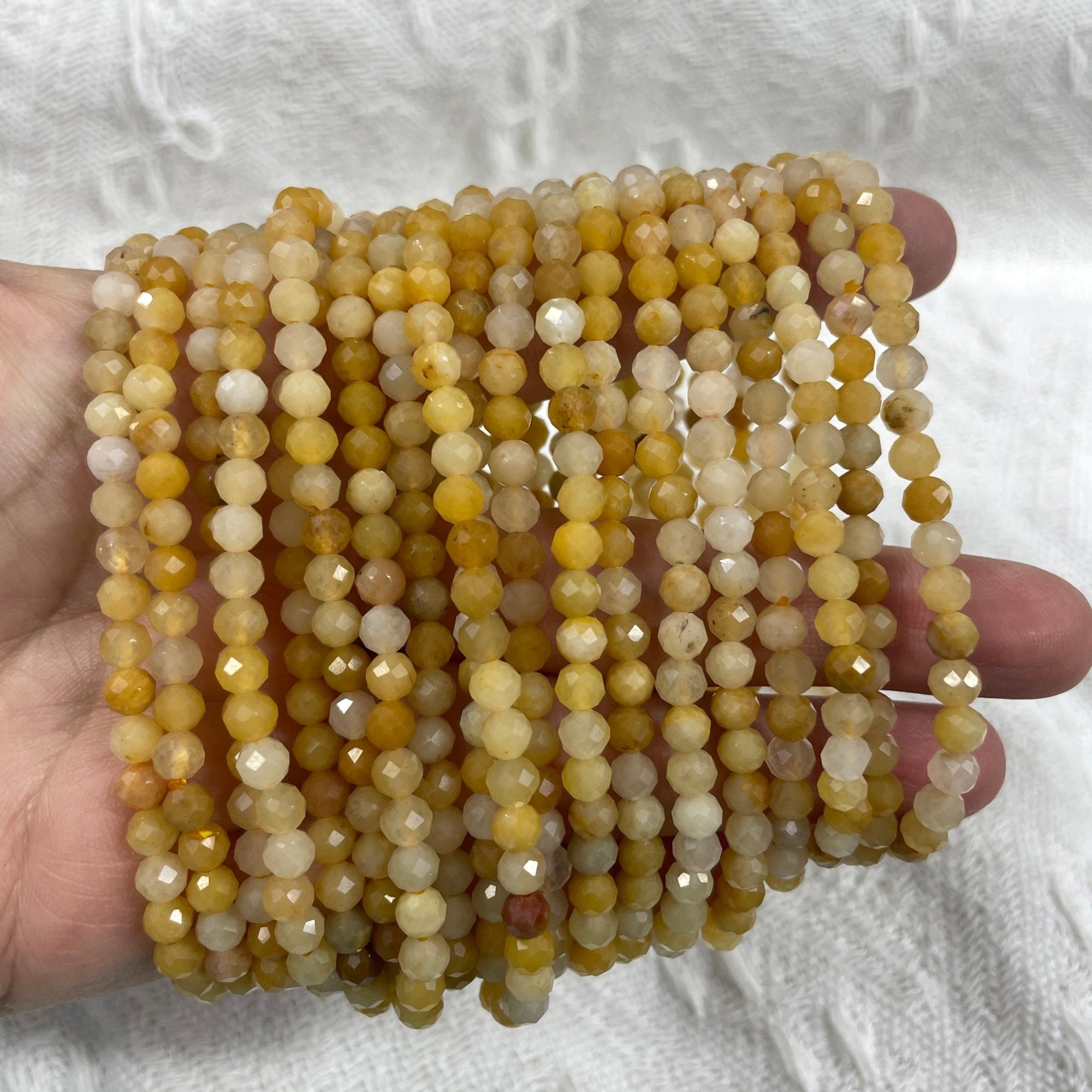 Orange Aventurine Faceted Bead Stretch Bracelet - RockZ Sourcing Hub