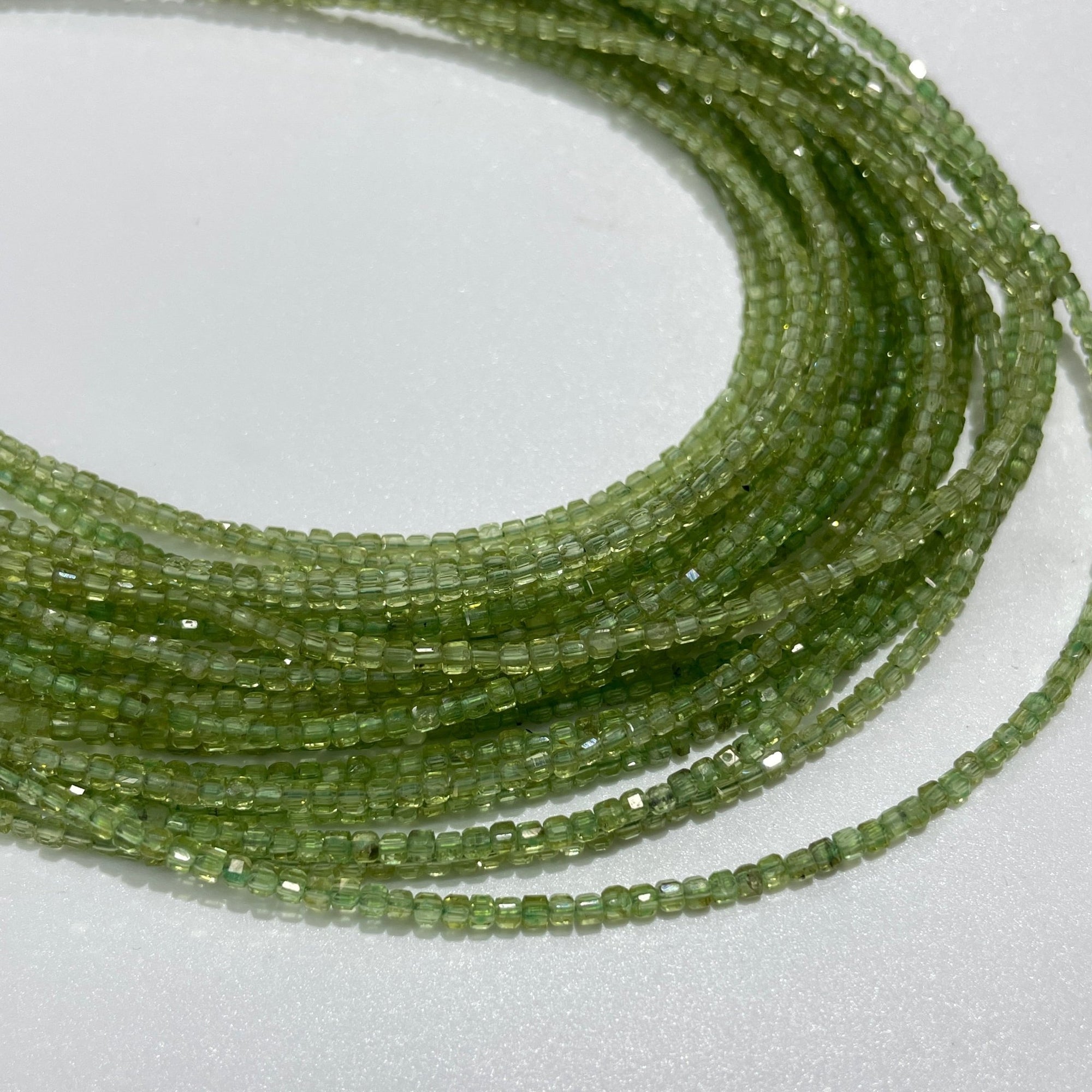 Peridot Micro Faceted Cube Collar Necklace - RockZ Sourcing Hub