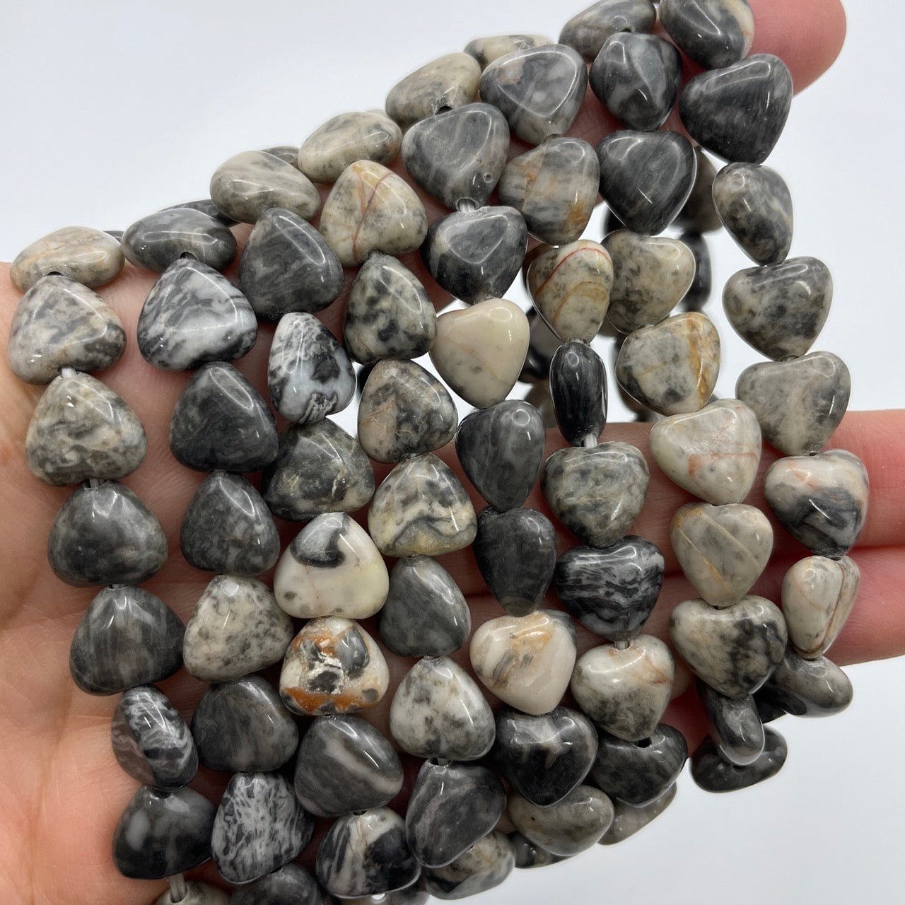 Picasso Jasper Heart - Shape Stretch Bracelet - RockZ Sourcing Hub