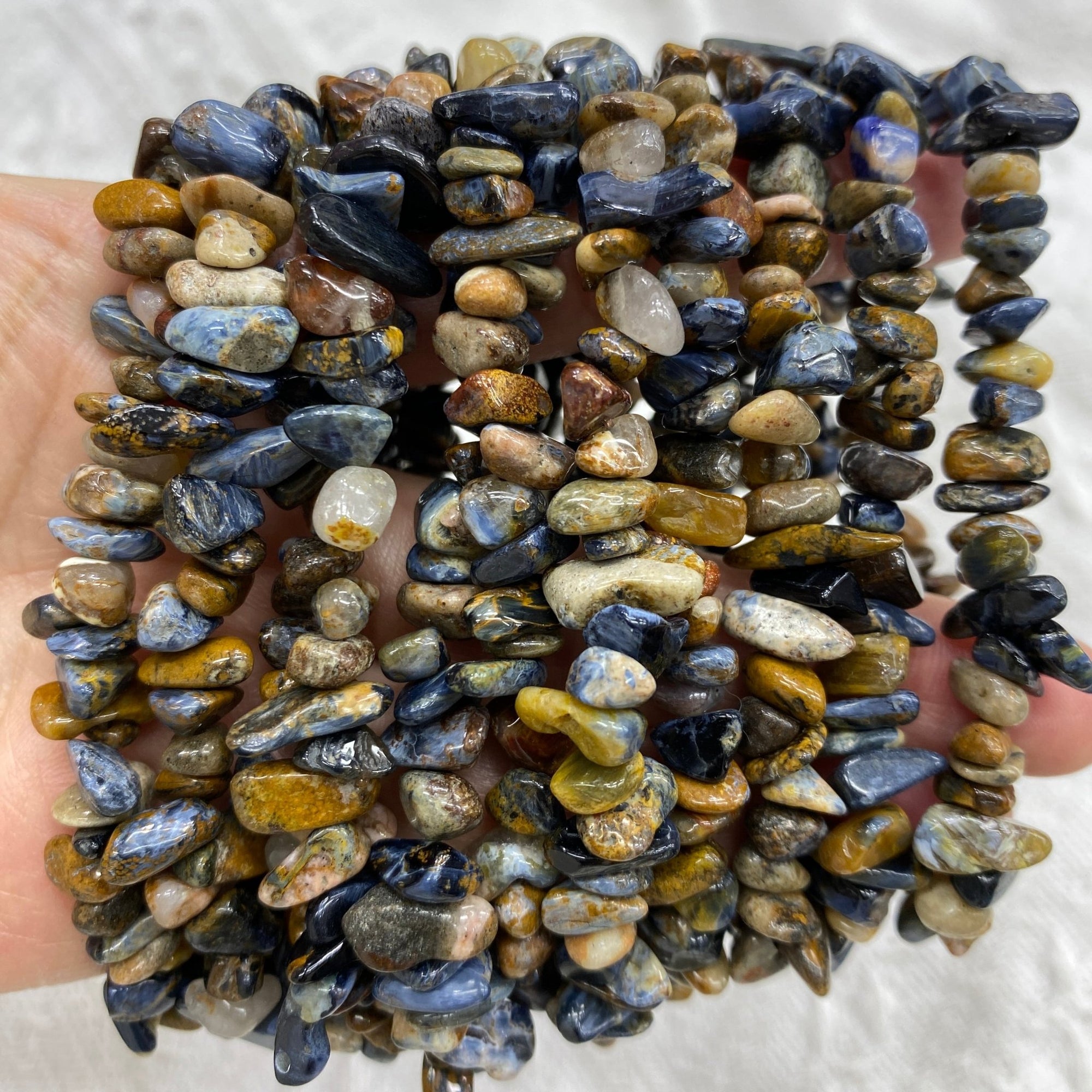 Pietersite Drilled Chips Stretch Bracelet - RockZ Sourcing Hub