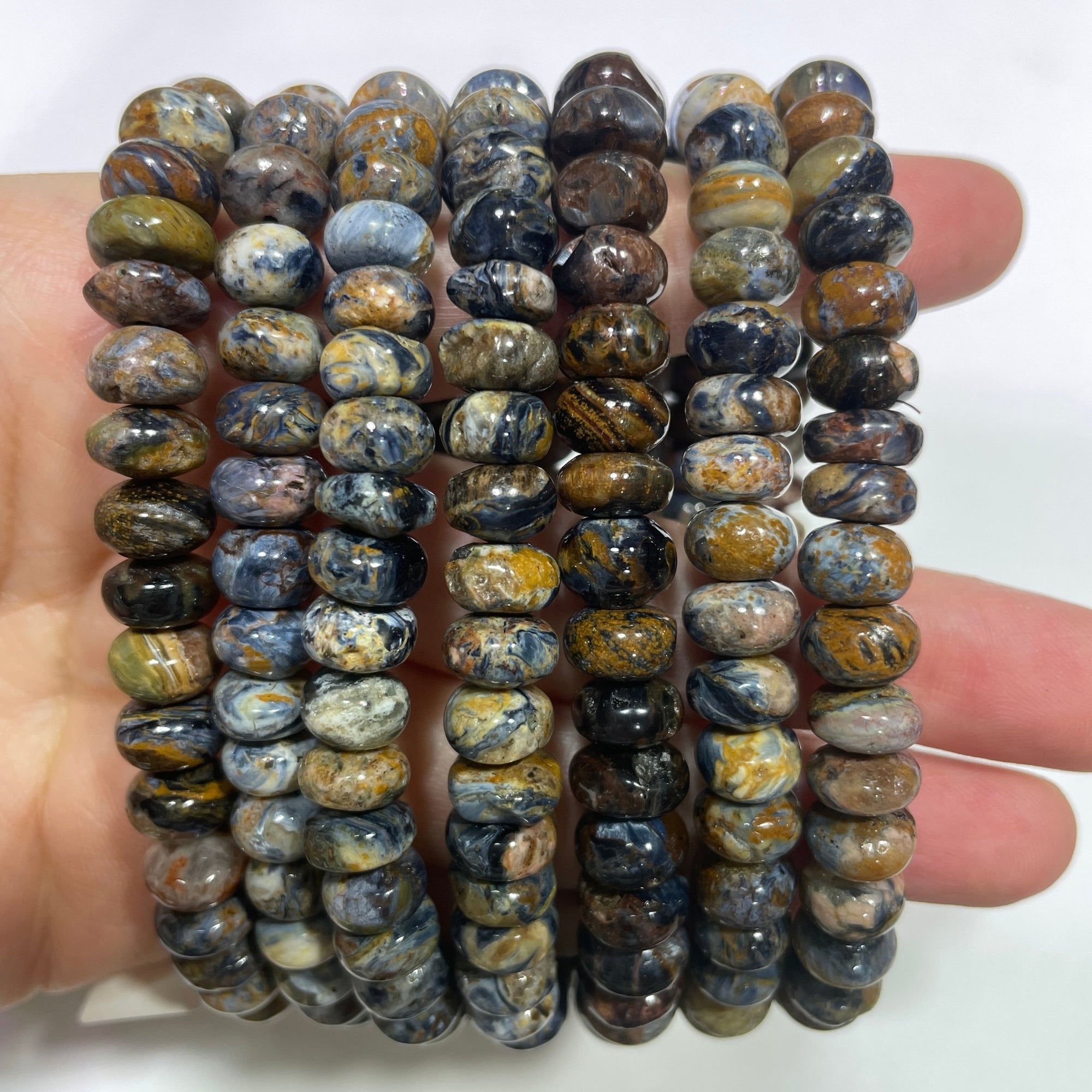 Pietersite Rondelle Bead Stretch Bracelet - RockZ Sourcing Hub