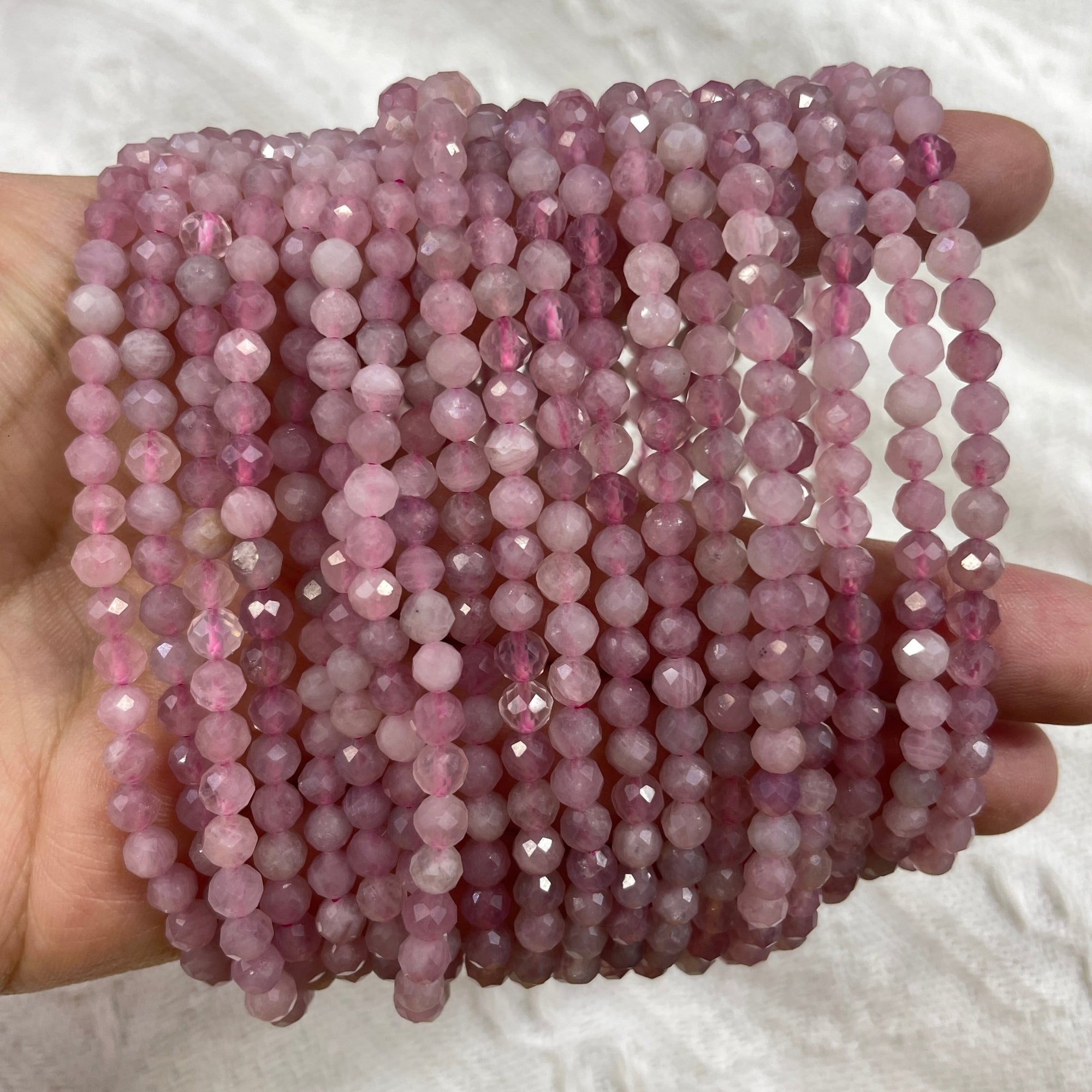 Pink Amethyst Faceted Bead Stretch Bracelet - RockZ Sourcing Hub