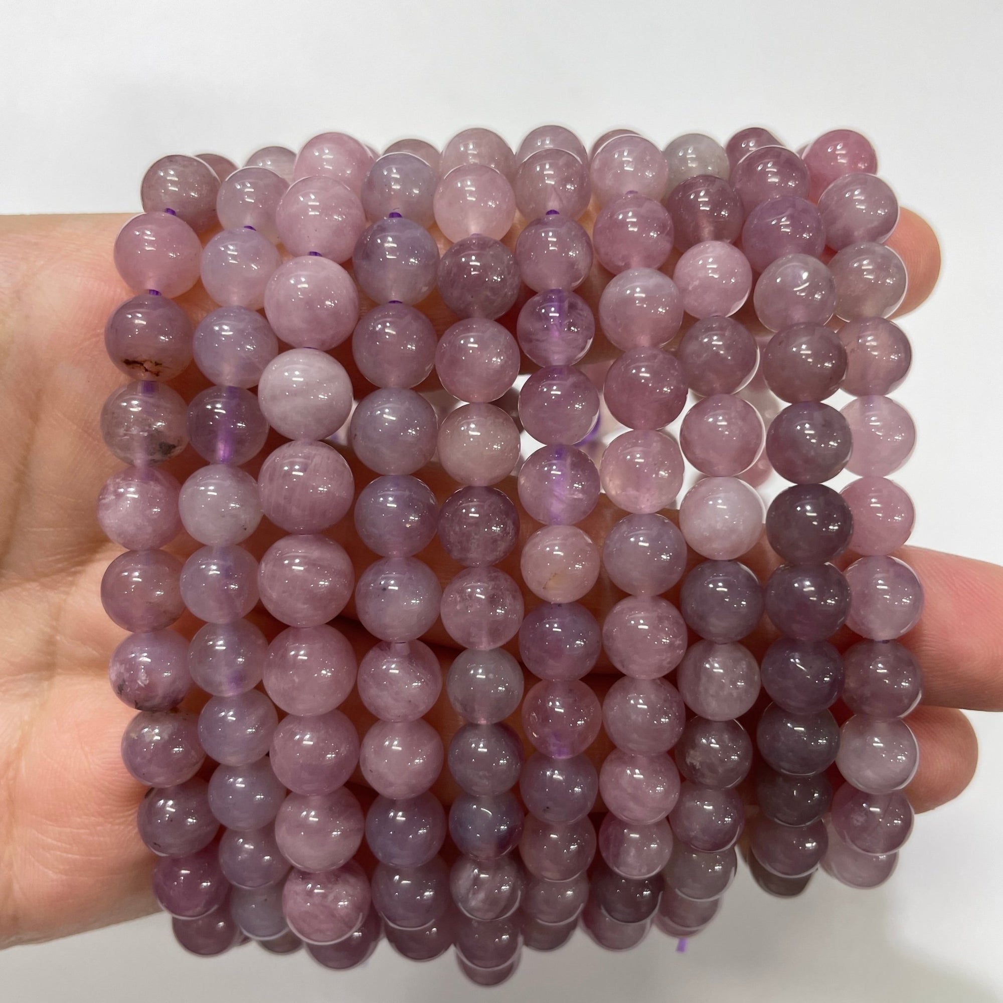 Pink Amethyst Round Bead Stretch Bracelet - RockZ Sourcing Hub