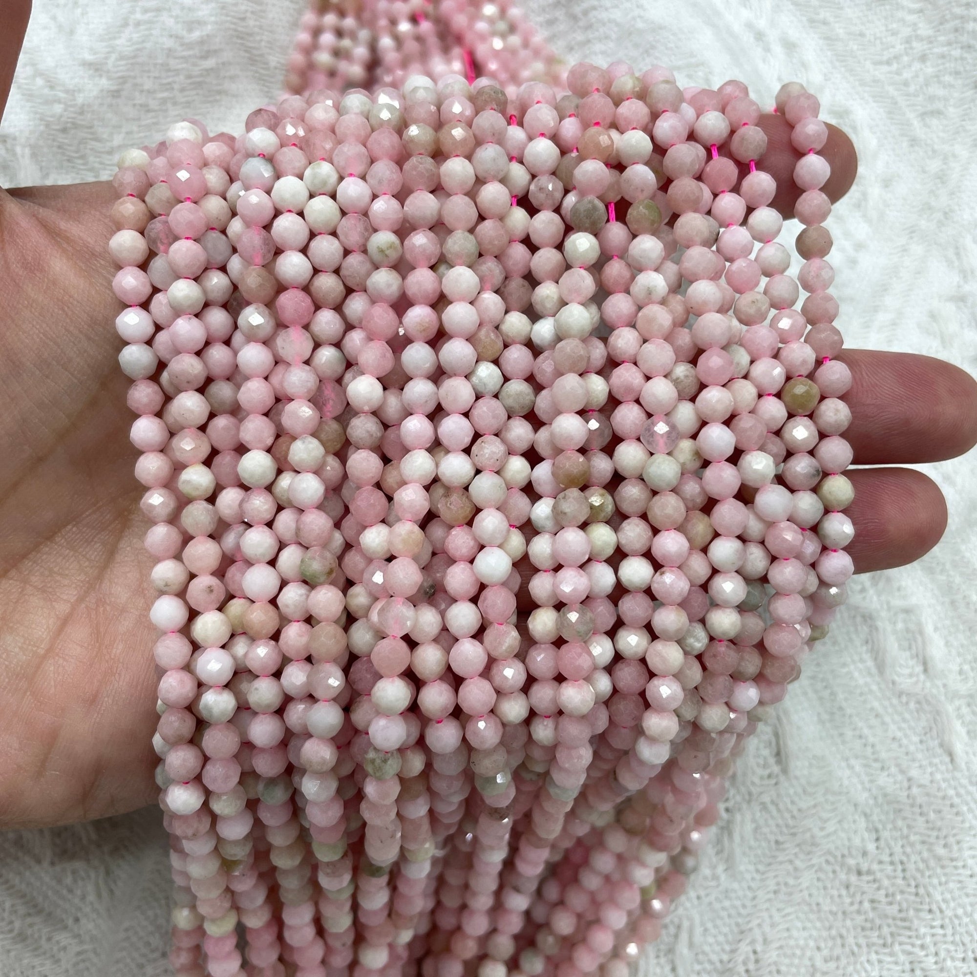 Pink Opal Faceted Bead Strand - RockZ Sourcing Hub