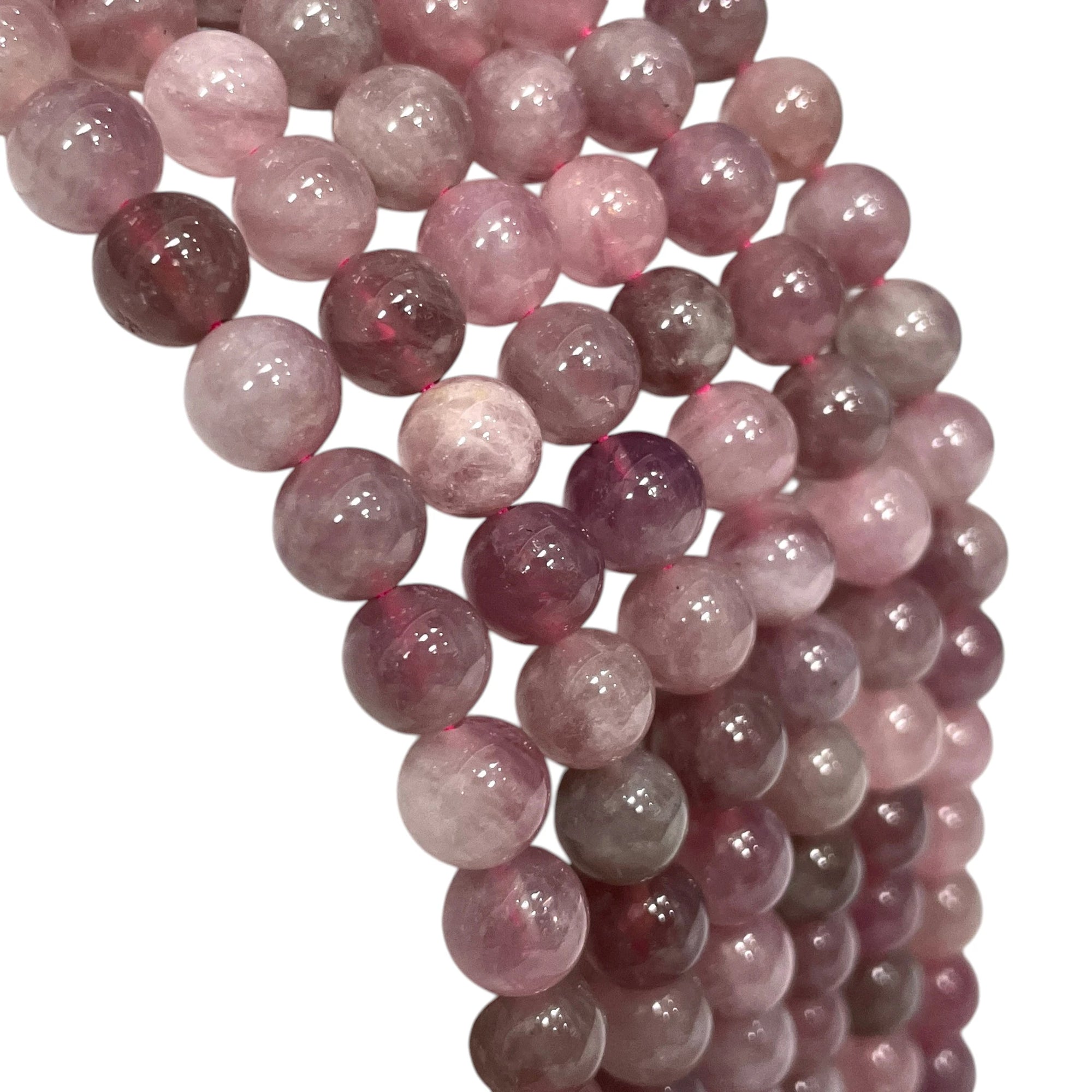 Pink Amethyst Round Bead Strand