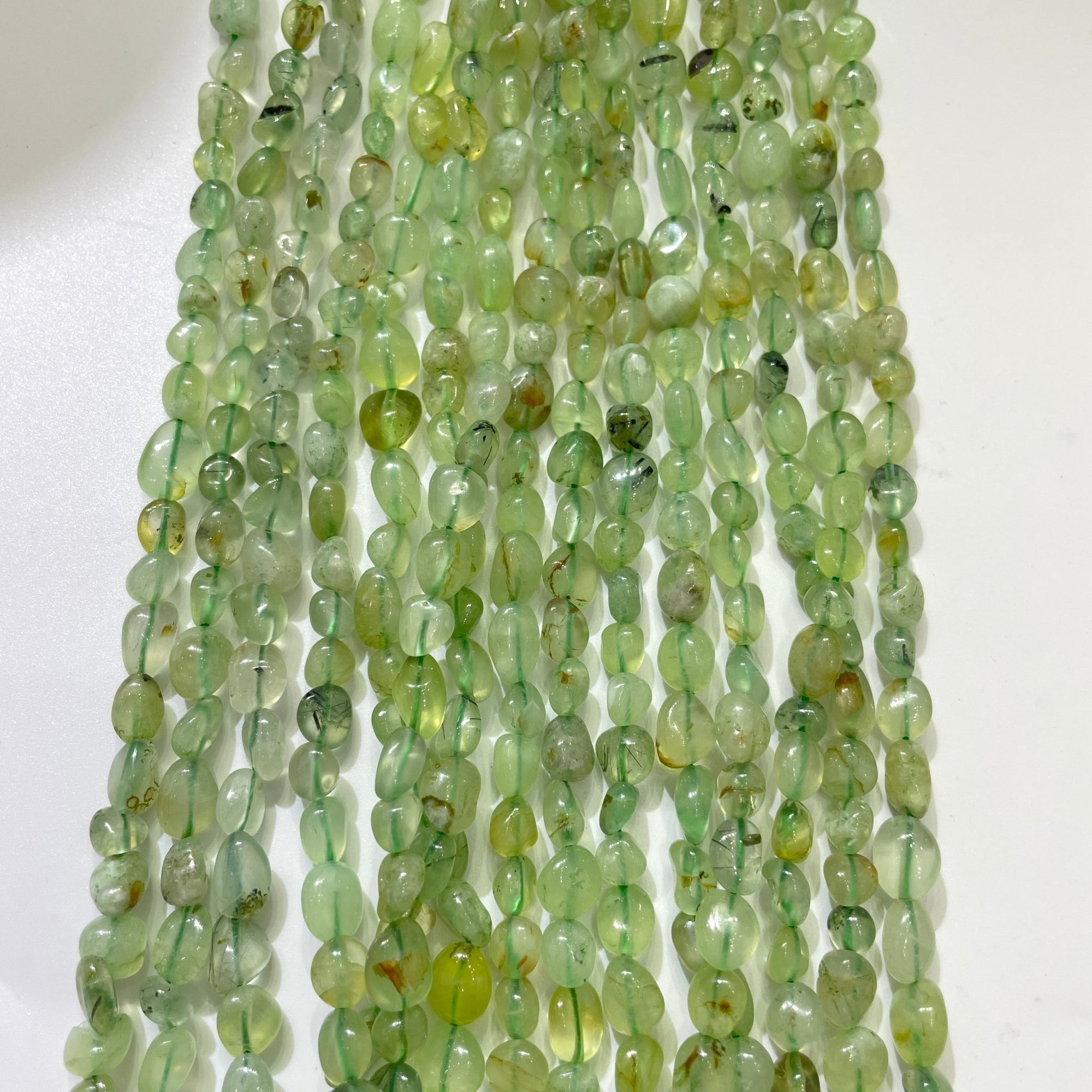 Prehnie Agate Nugget Bead Strand - RockZ Sourcing Hub