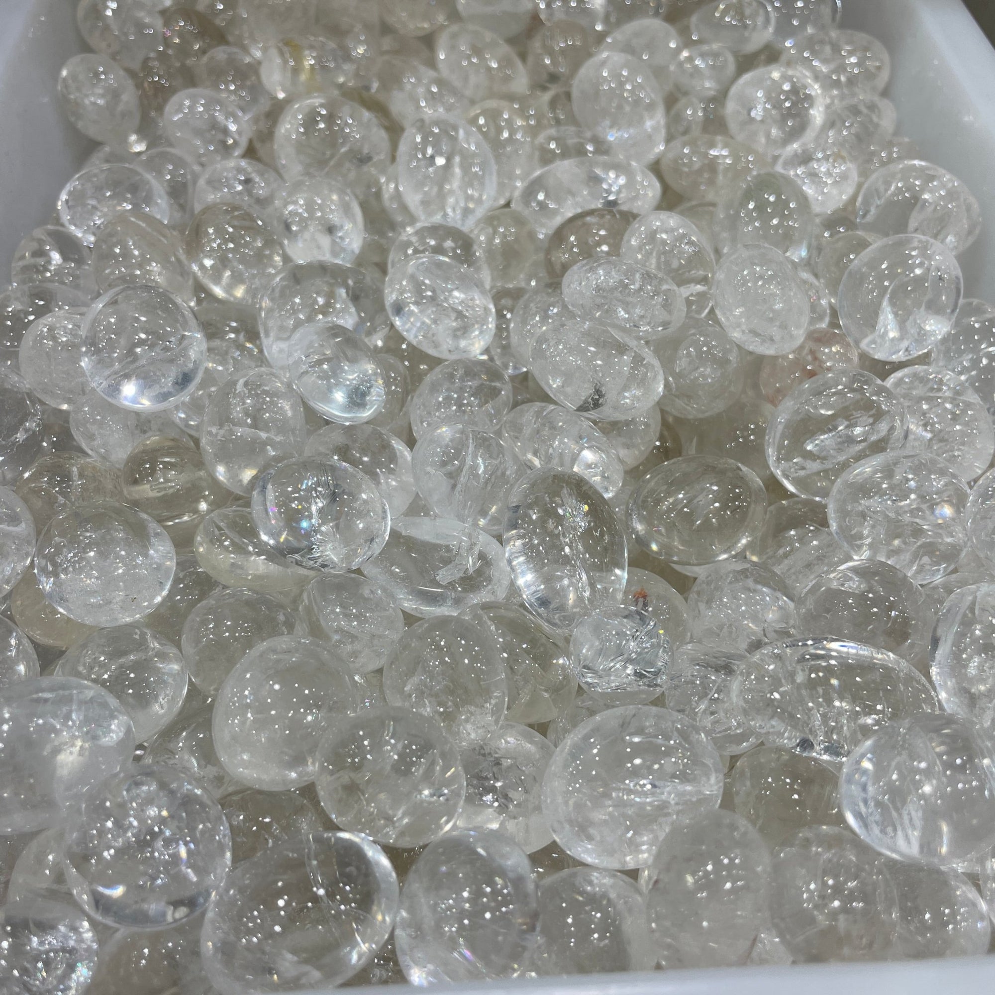 Rainbow Clear Quartz Tumblestone - RockZ Sourcing Hub