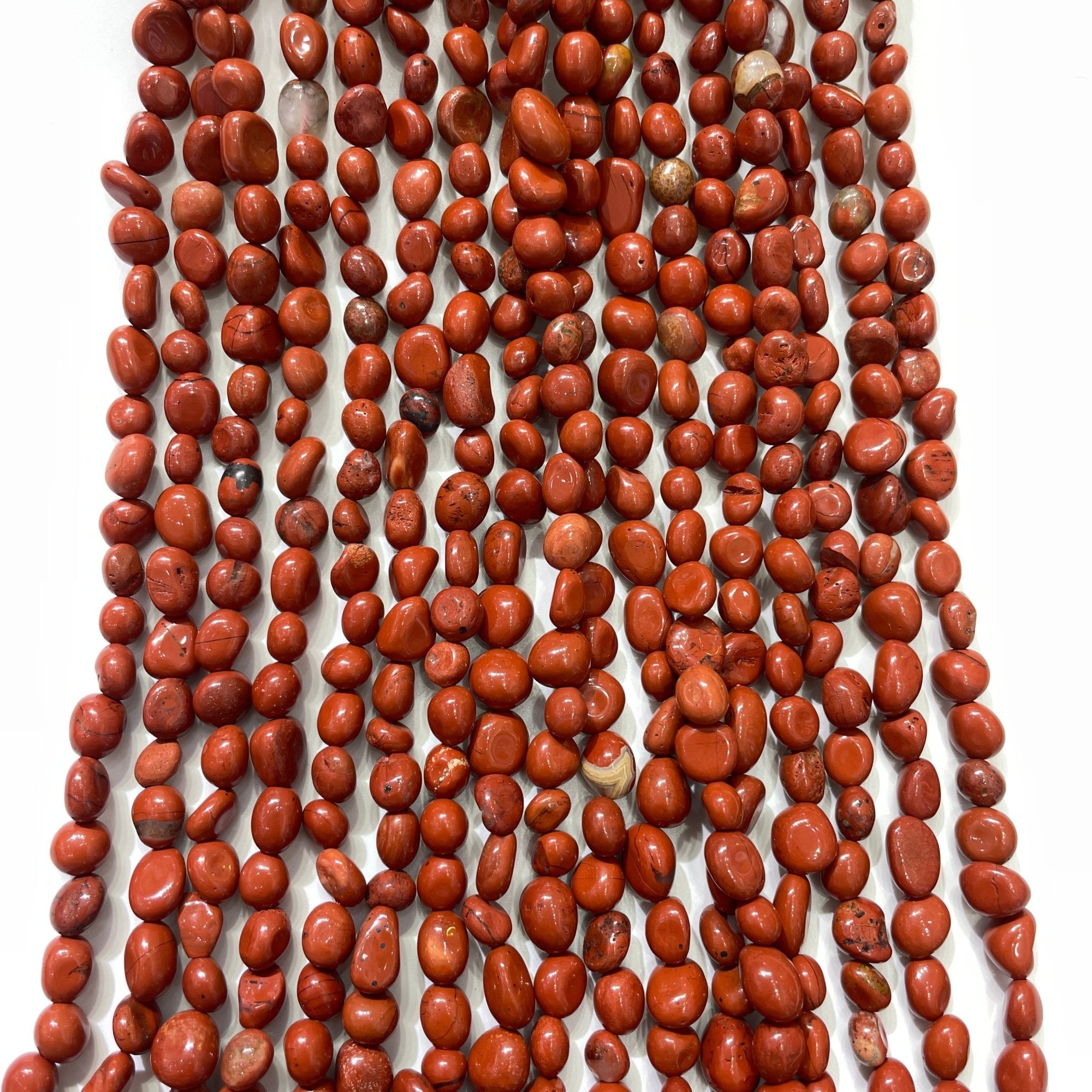 Red Japser Nugget Bead Strand - RockZ Sourcing Hub