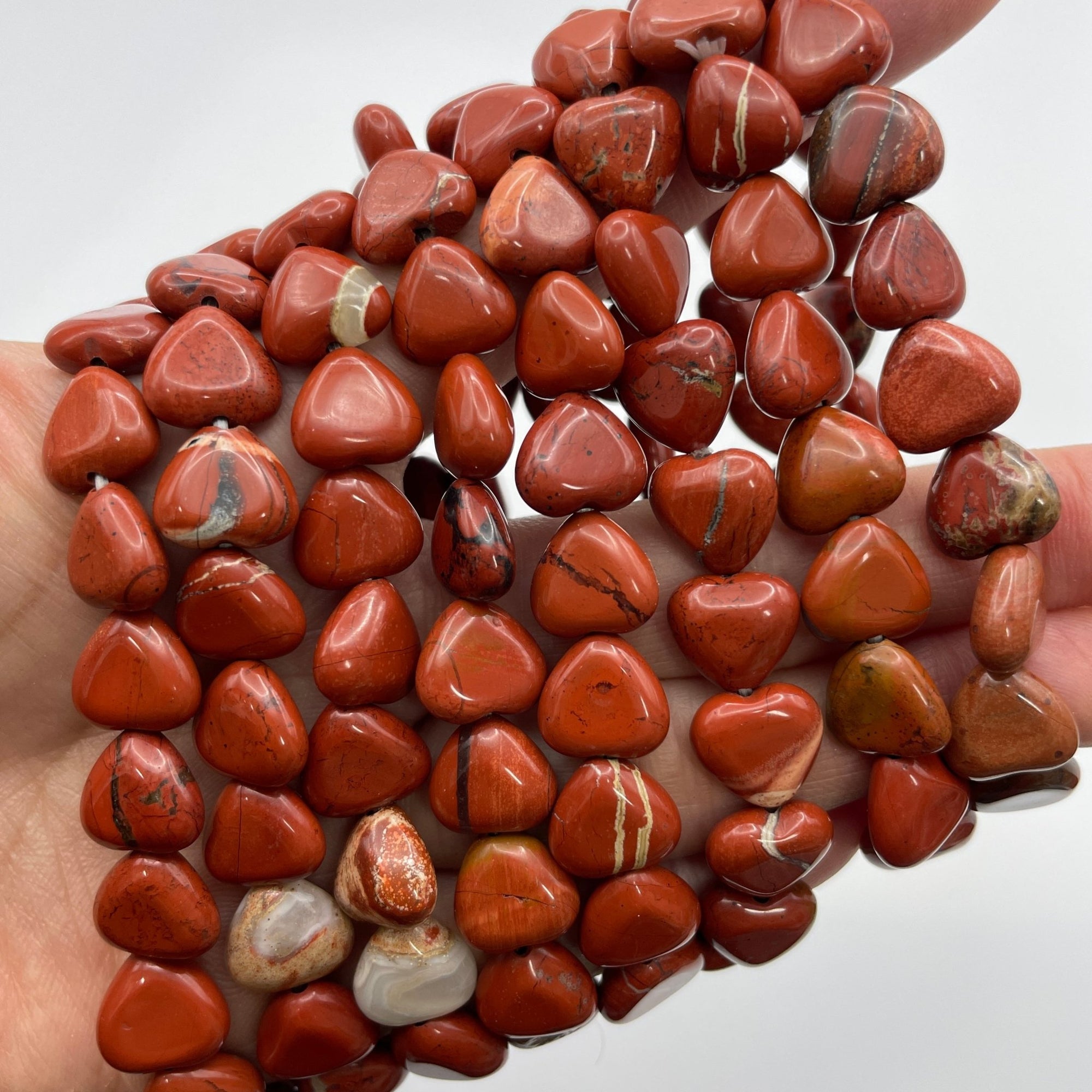 Red Jasper Heart - Shape Stretch Bracelet - RockZ Sourcing Hub