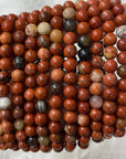 Red Jasper Round Bead Stretch Bracelet - RockZ Sourcing Hub