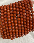 Red Jasper Round Bead Stretch Bracelet - RockZ Sourcing Hub