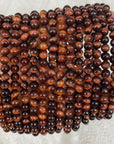 Red Tiger's Eye Round Bead Stretch Bracelet - RockZ Sourcing Hub