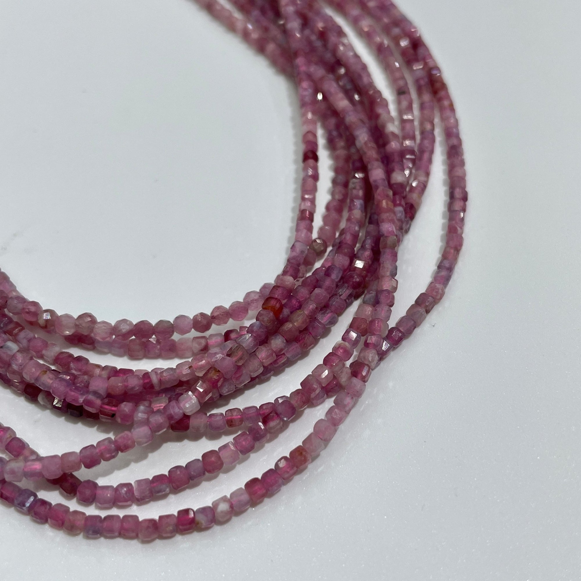 Red Tourmaline Micro Faceted Cube Collar Necklace - RockZ Sourcing Hub