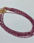 Red Tourmaline Micro Faceted Cube Collar Necklace - RockZ Sourcing Hub