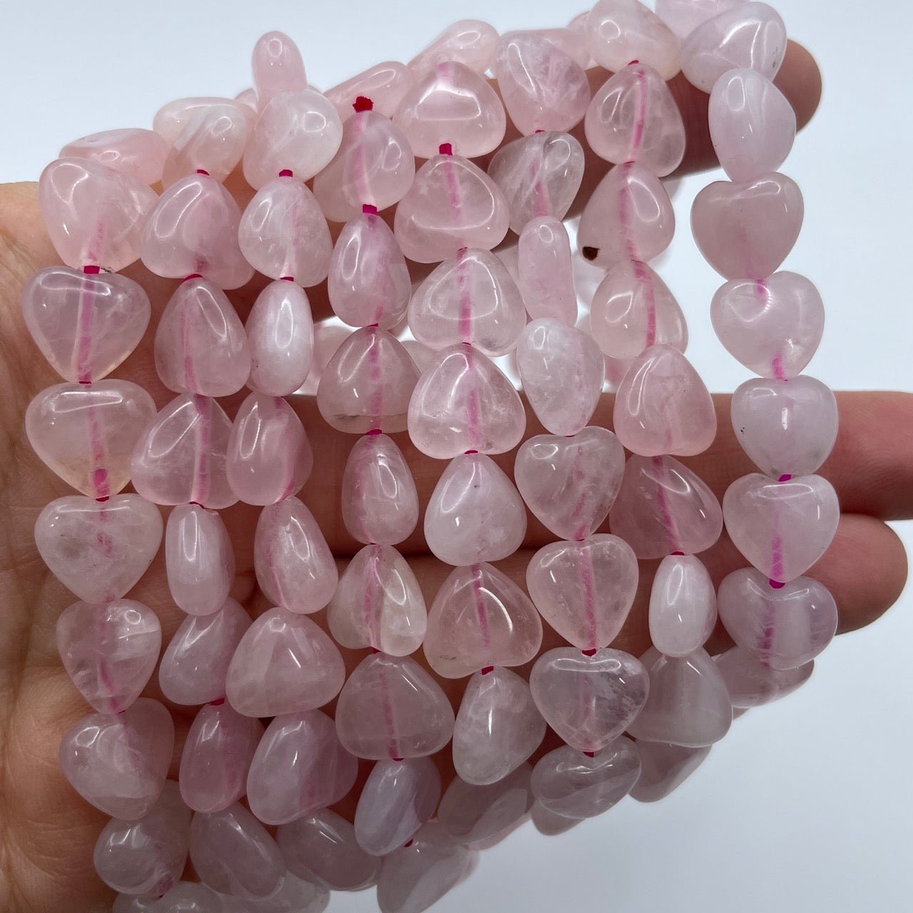 Rose Quartz Heart - Shape Stretch Bracelet - RockZ Sourcing Hub