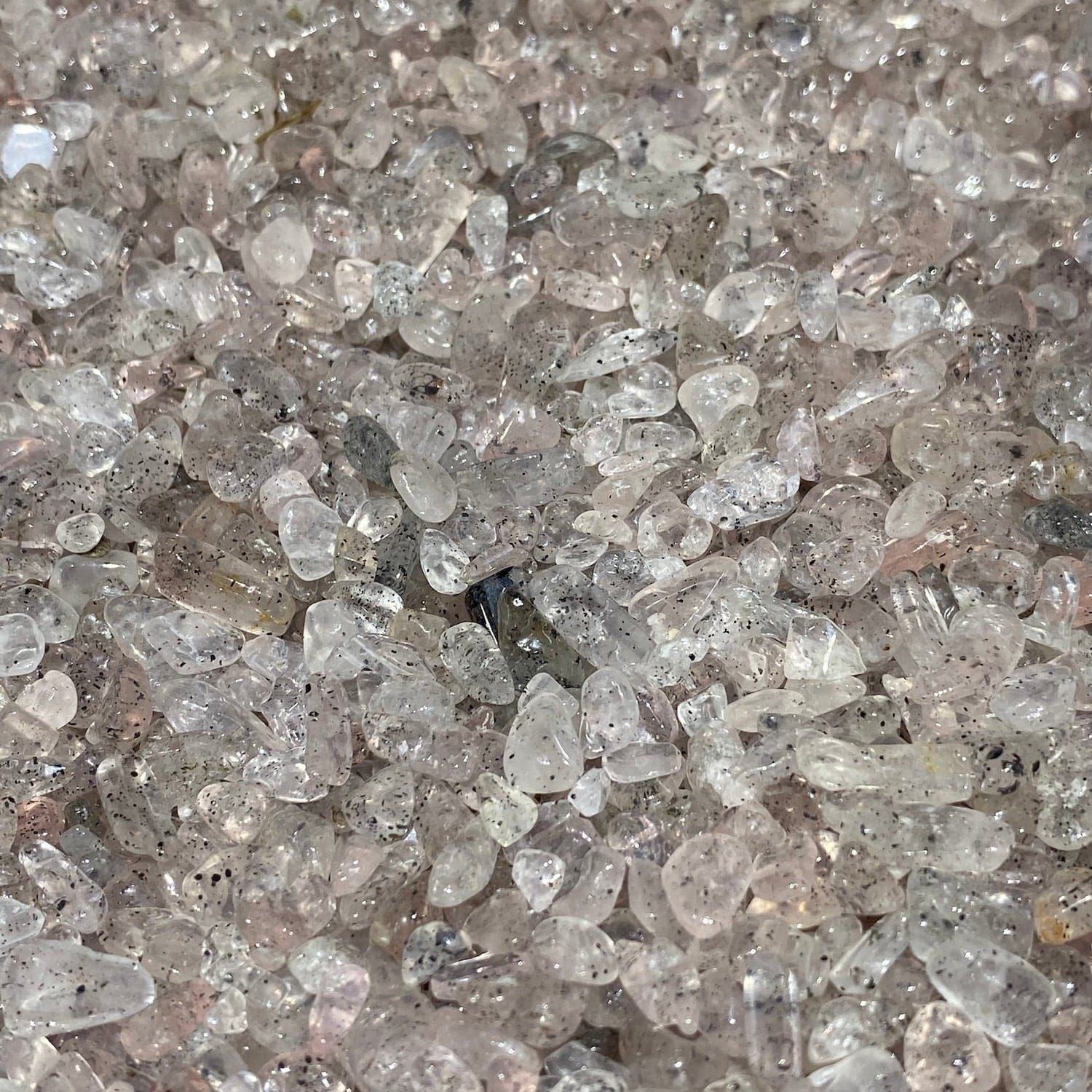 Rose Quartz with Biotite ( Black Mica) Chips/Nuggets - RockZ Sourcing Hub
