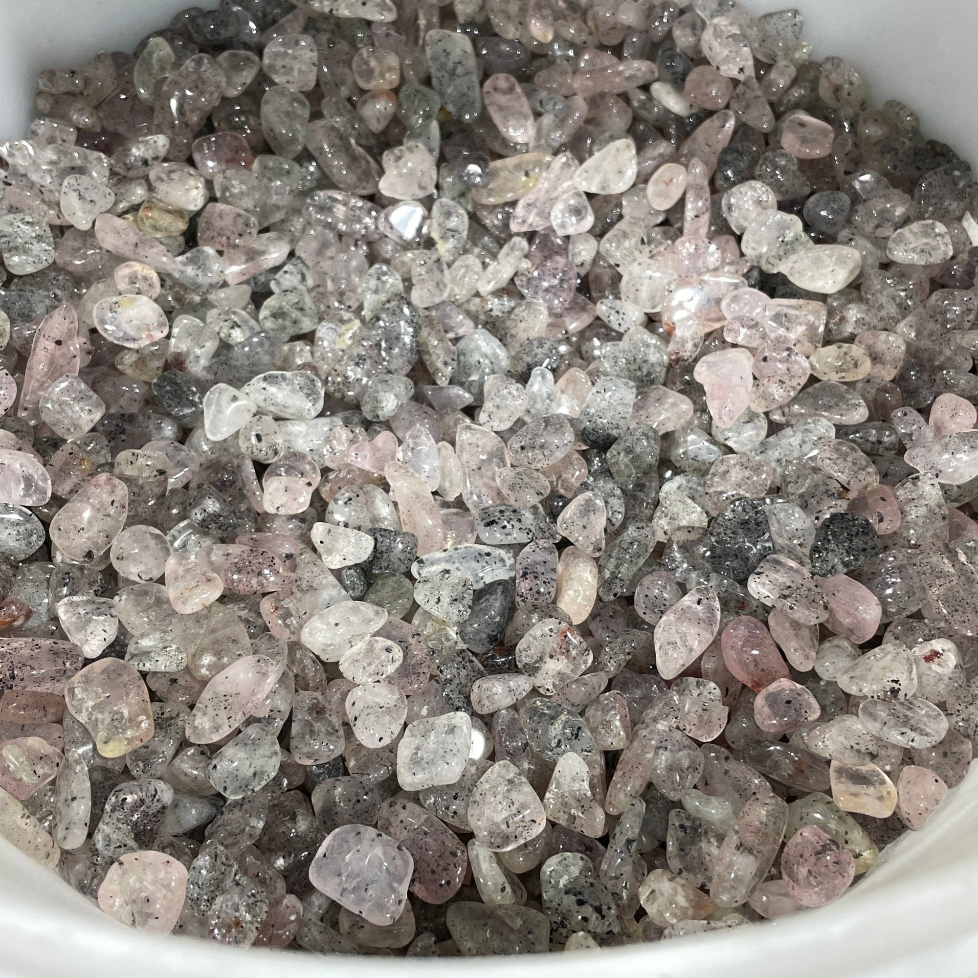 Rose Quartz with Biotite ( Black Mica) Chips/Nuggets - RockZ Sourcing Hub