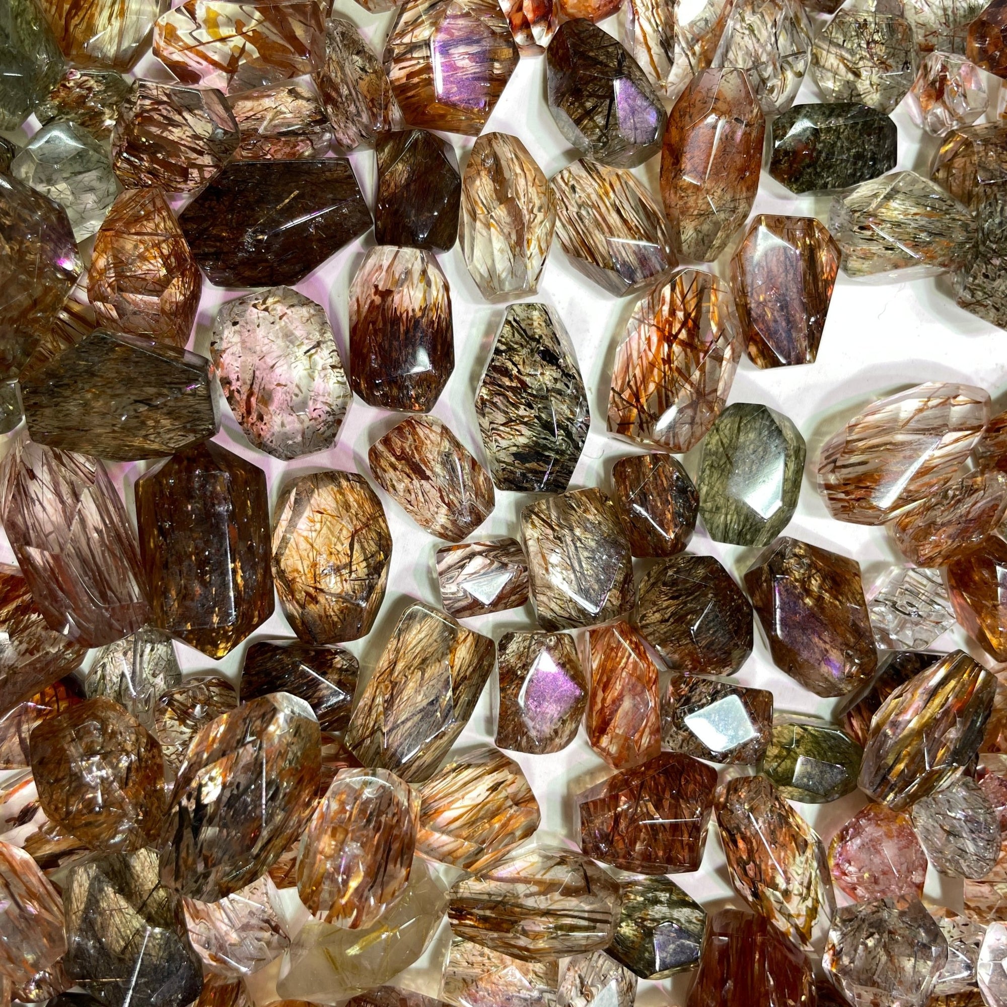 Rutilated Quartz AAA Grade Irregular Freeform Faceted Beads - RockZ Sourcing Hub