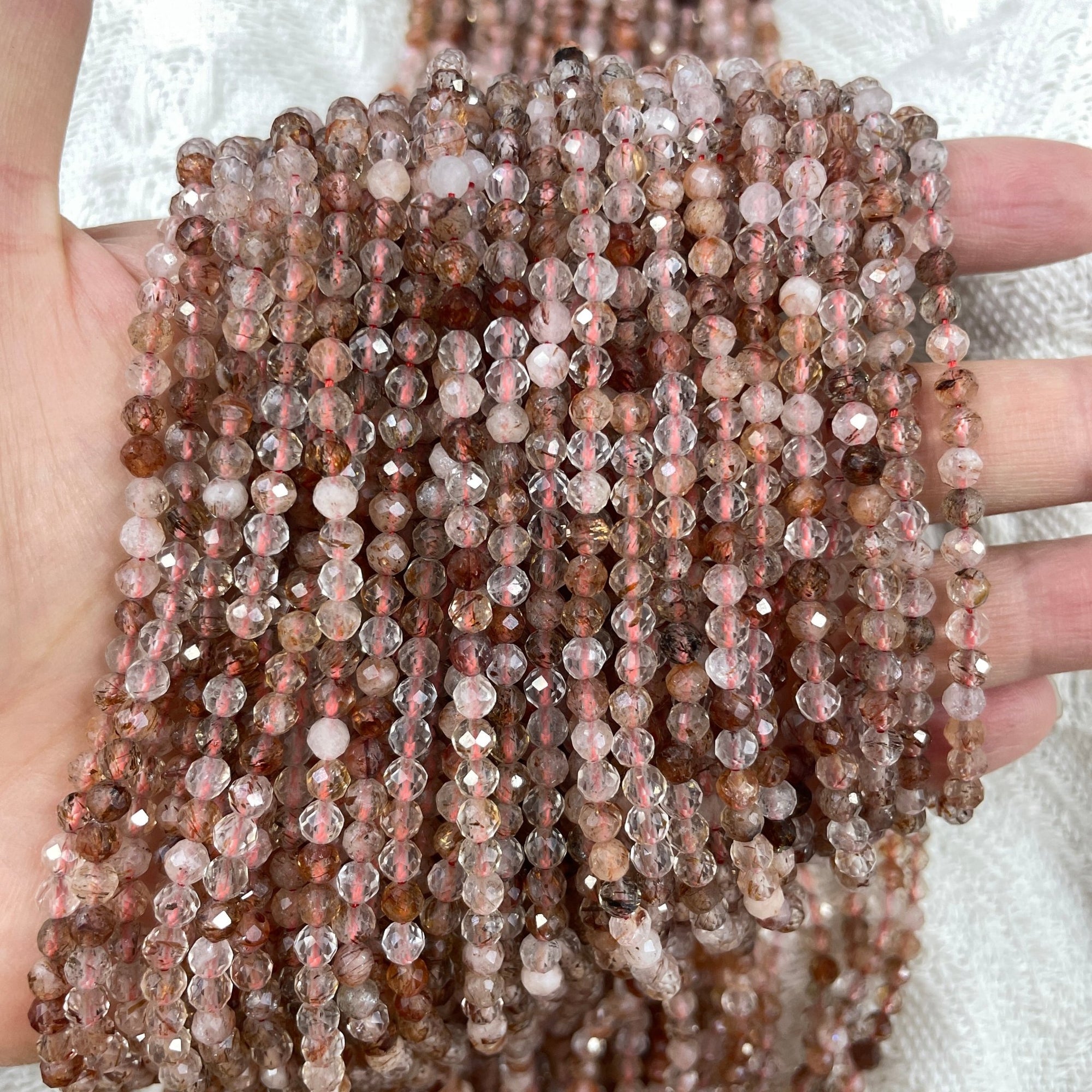 Rutilated Quartz Faceted Bead Strand - RockZ Sourcing Hub