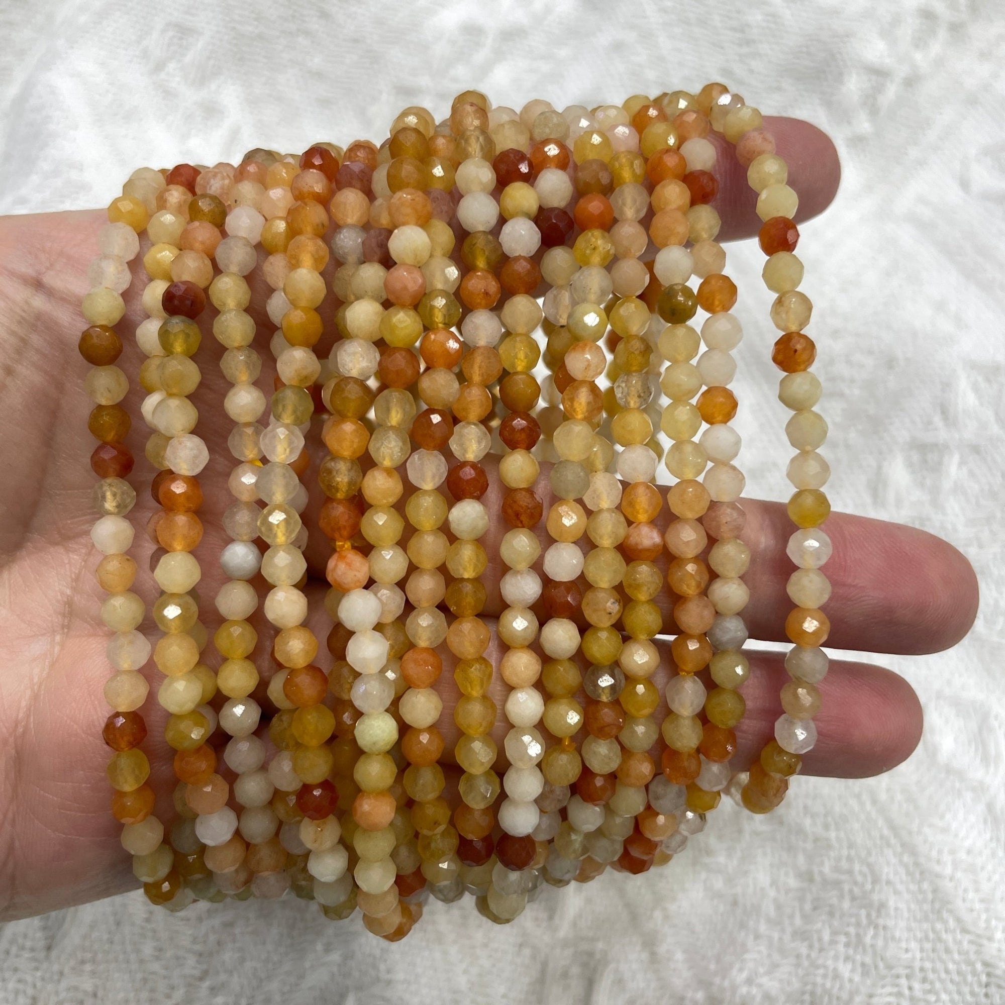 Sagenite Agate Faceted Bead Stretch Bracelet - RockZ Sourcing Hub