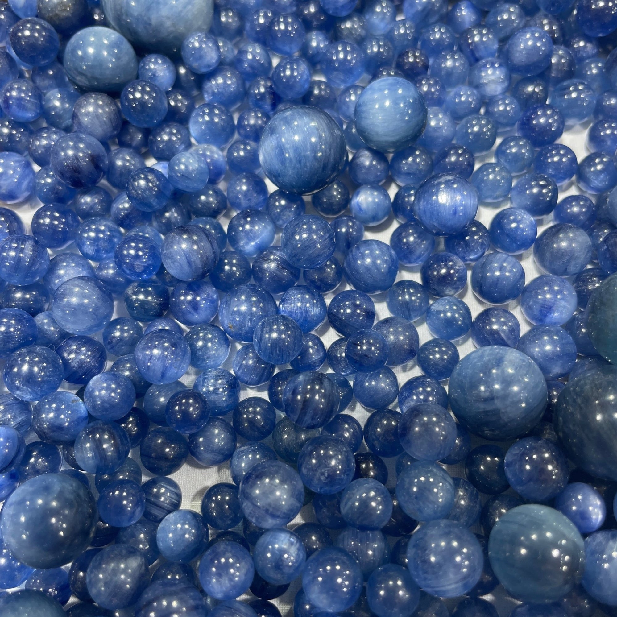 Single Kyanite Polished Round Bead – Grade AAA (Drilled / Undrilled) - RockZ Sourcing Hub
