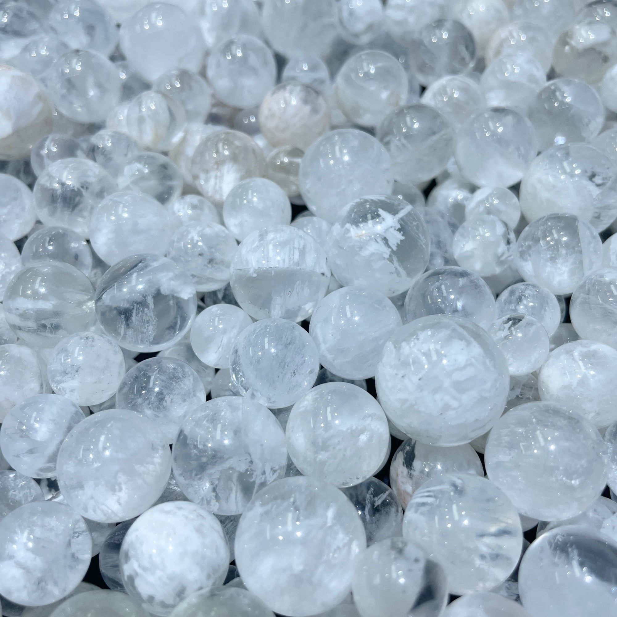 Single White Phantom Quartz Polished Round Bead – Grade AAA (Drilled / Undrilled) - RockZ Sourcing Hub