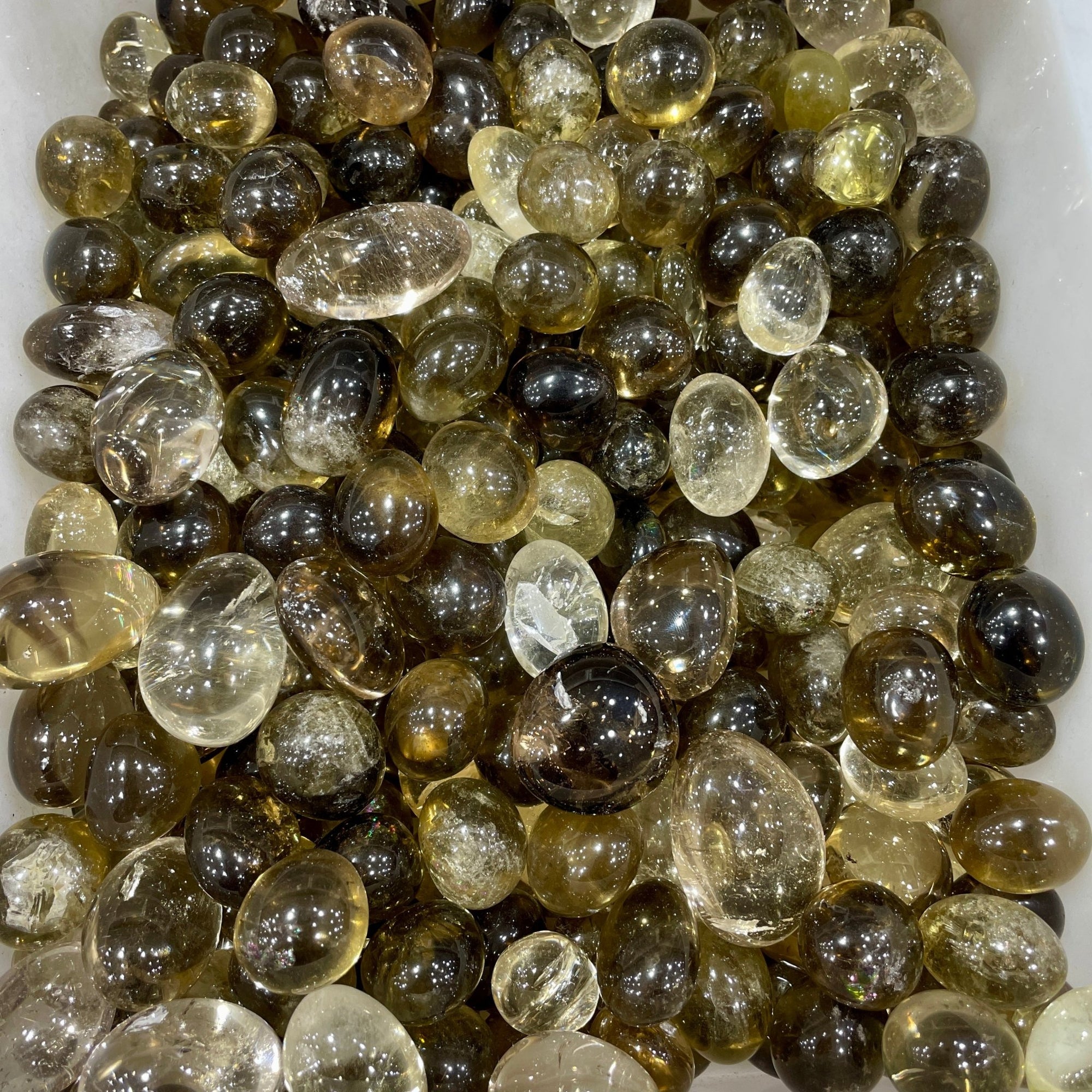 Smoky Quartz Citrine Mixed Tumblestone - RockZ Sourcing Hub