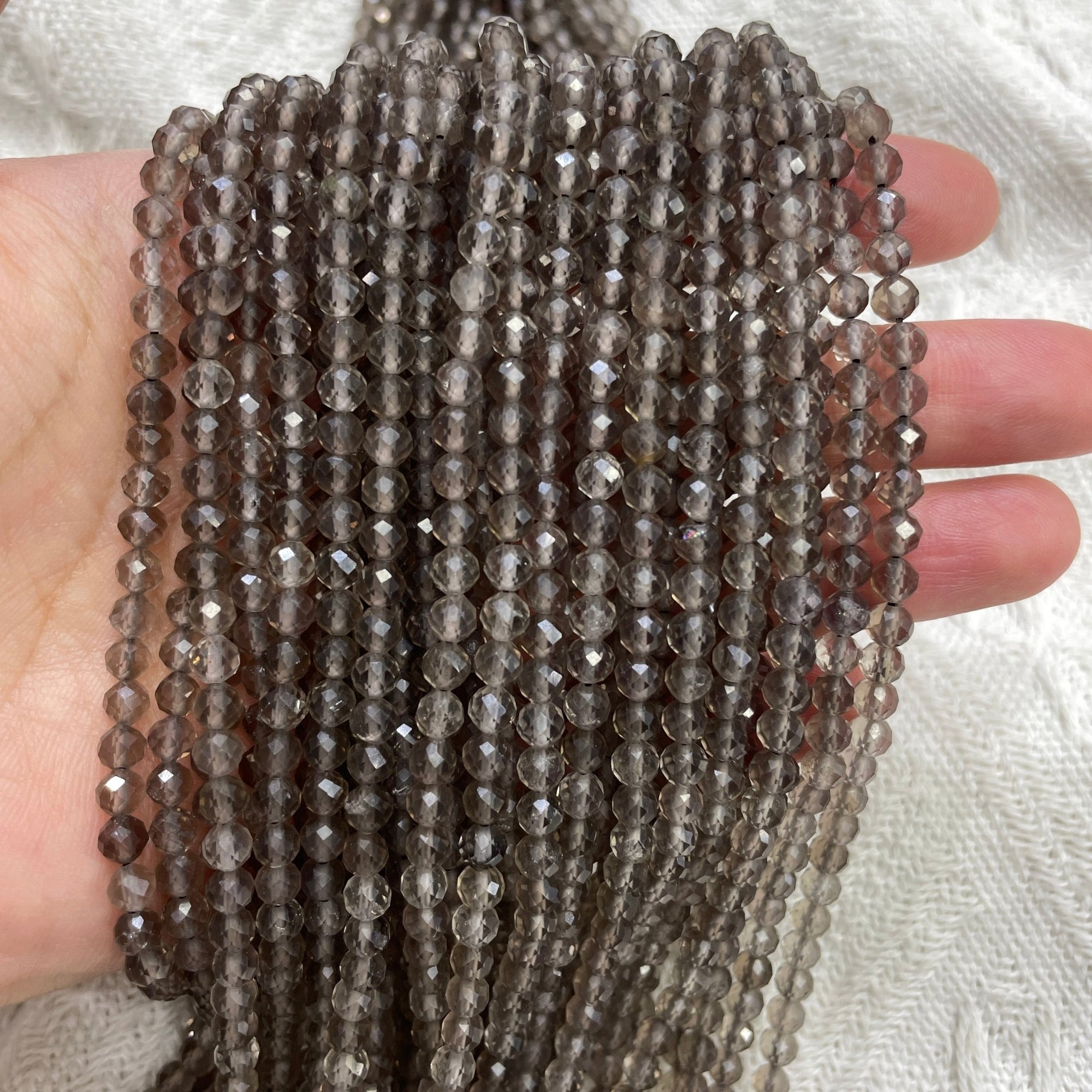 Smoky Quartz Faceted Bead Strand - RockZ Sourcing Hub