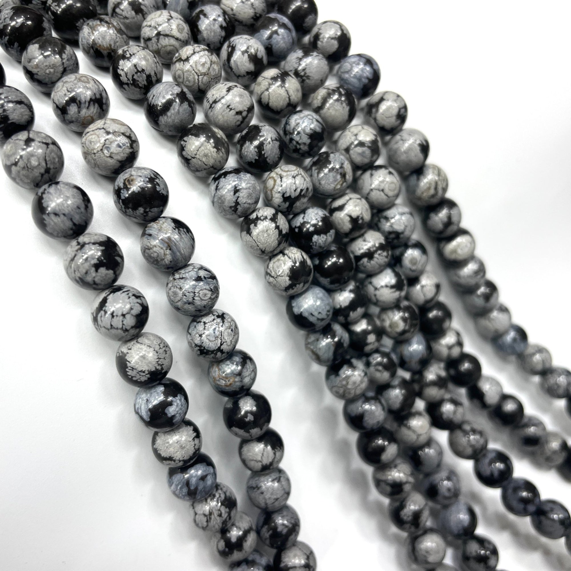 Snowflake Obsidian Bead Strand - RockZ Sourcing Hub