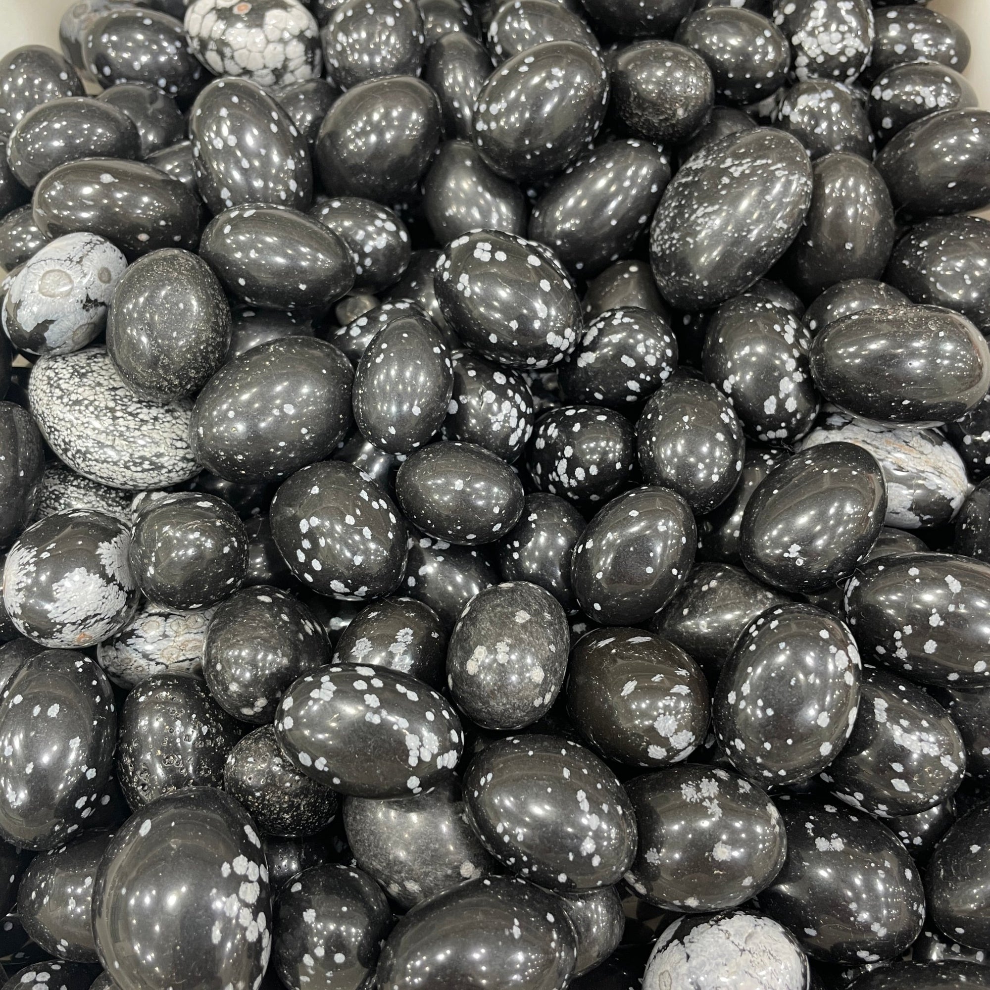 Snowflake Obsidian Tumblestone - RockZ Sourcing Hub