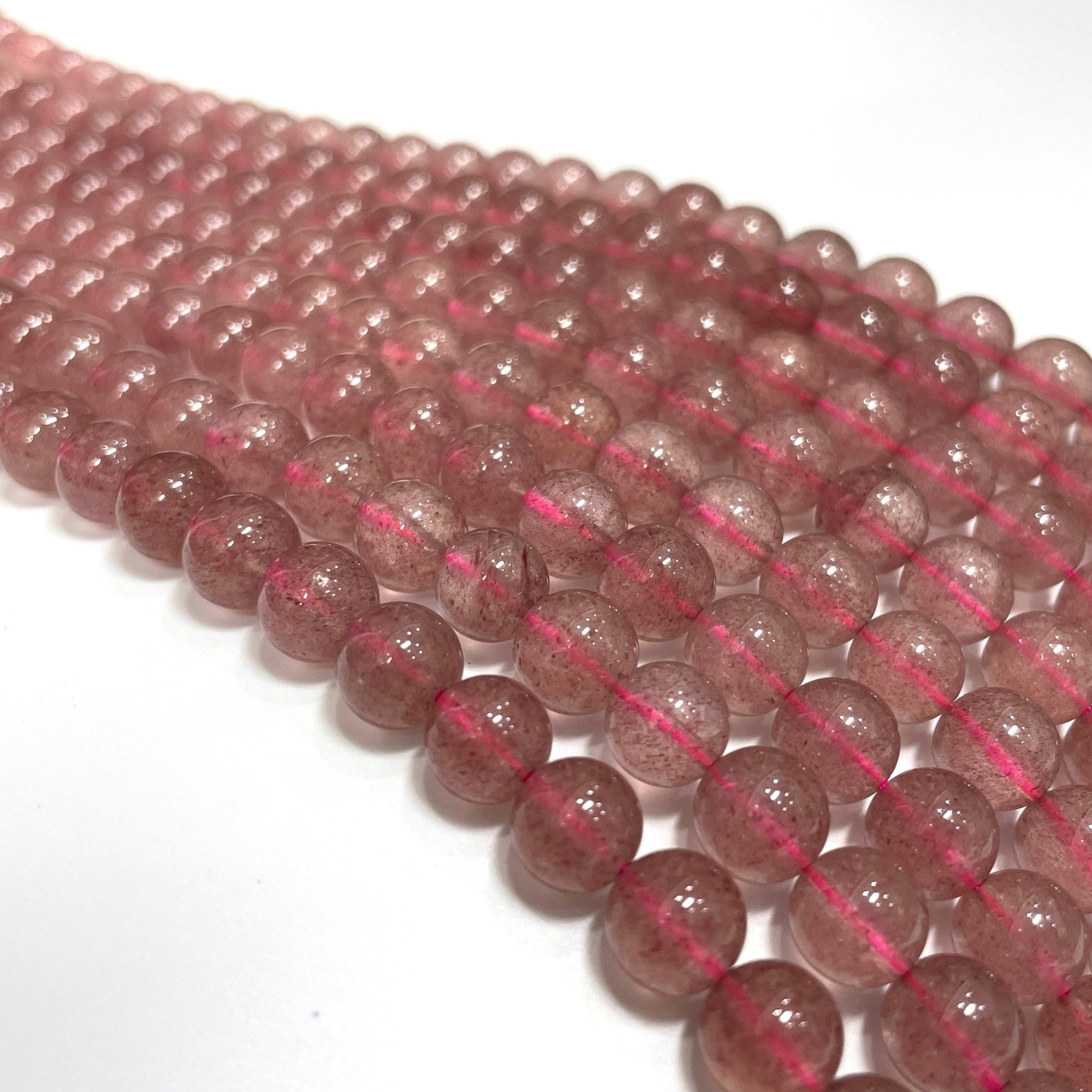Strawberry Quartz Bead Strand - RockZ Sourcing Hub