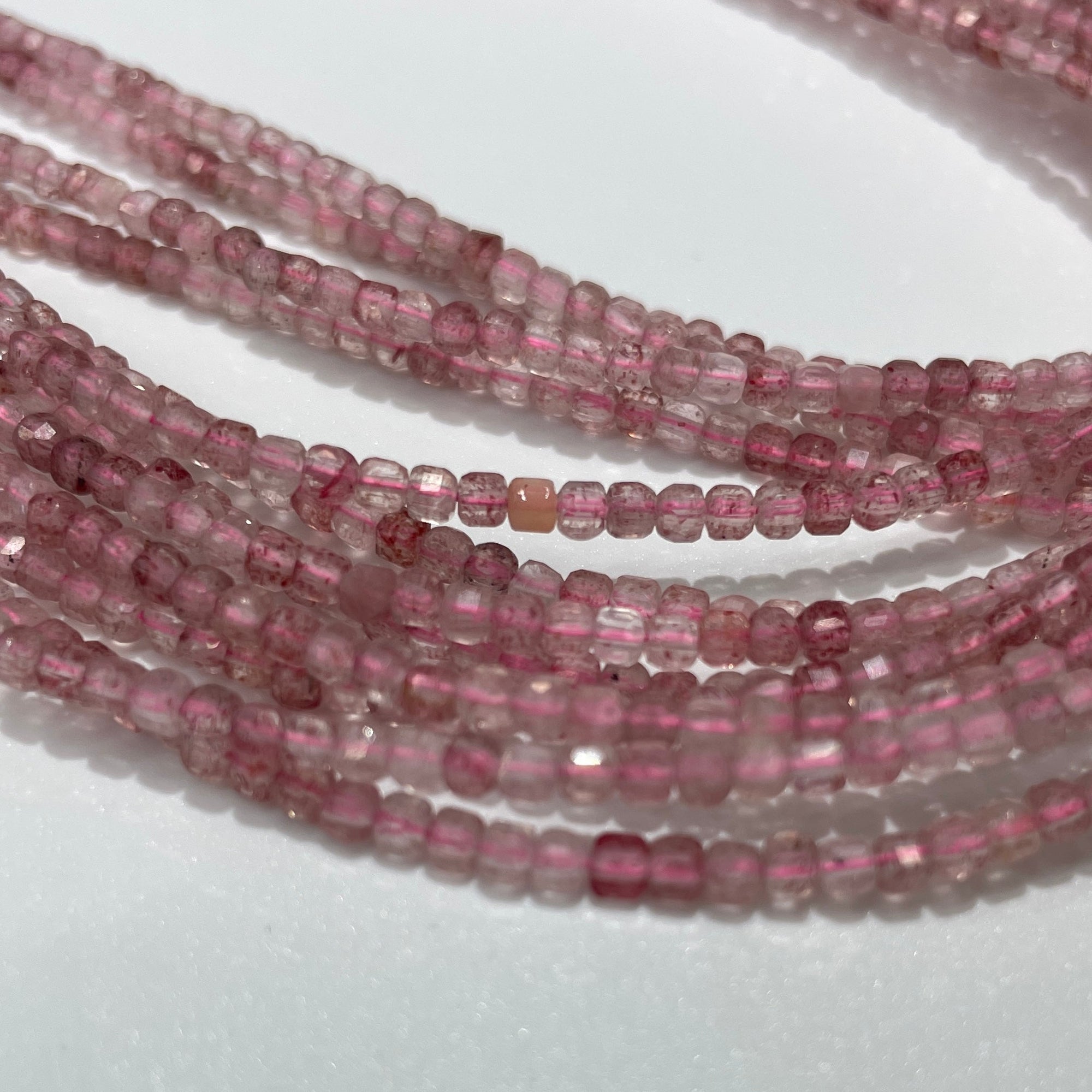 Strawberry Quartz Micro Faceted Cube Collar Necklace - RockZ Sourcing Hub