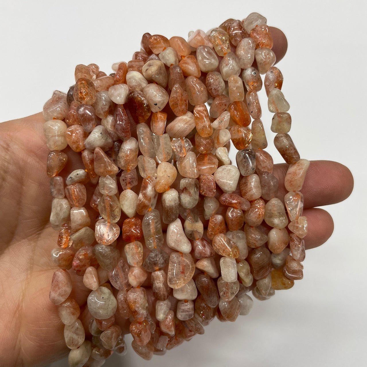 Sunstone Drilled Nugget Stretch Bracelet - RockZ Sourcing Hub