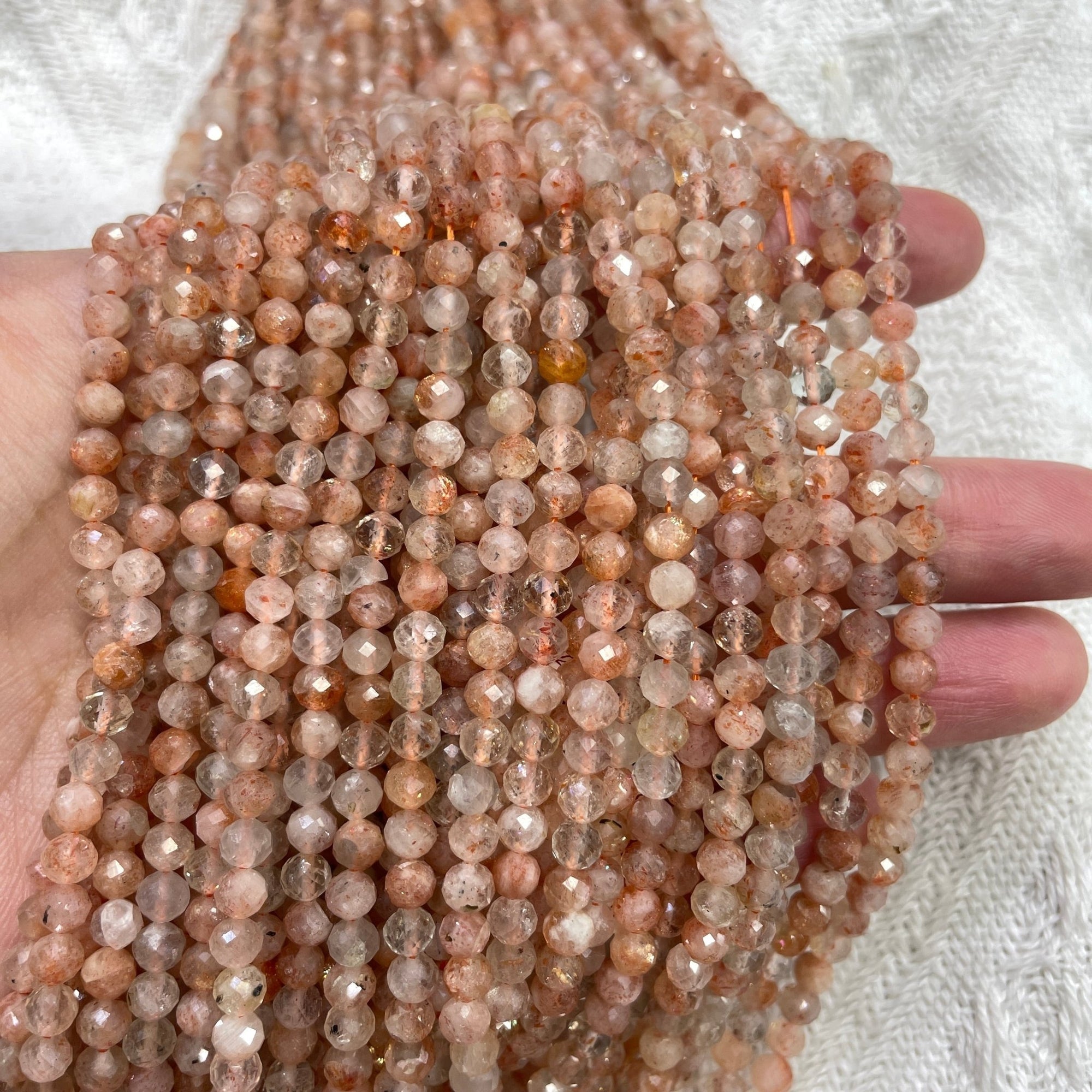 Sunstone Faceted Bead Strand - RockZ Sourcing Hub