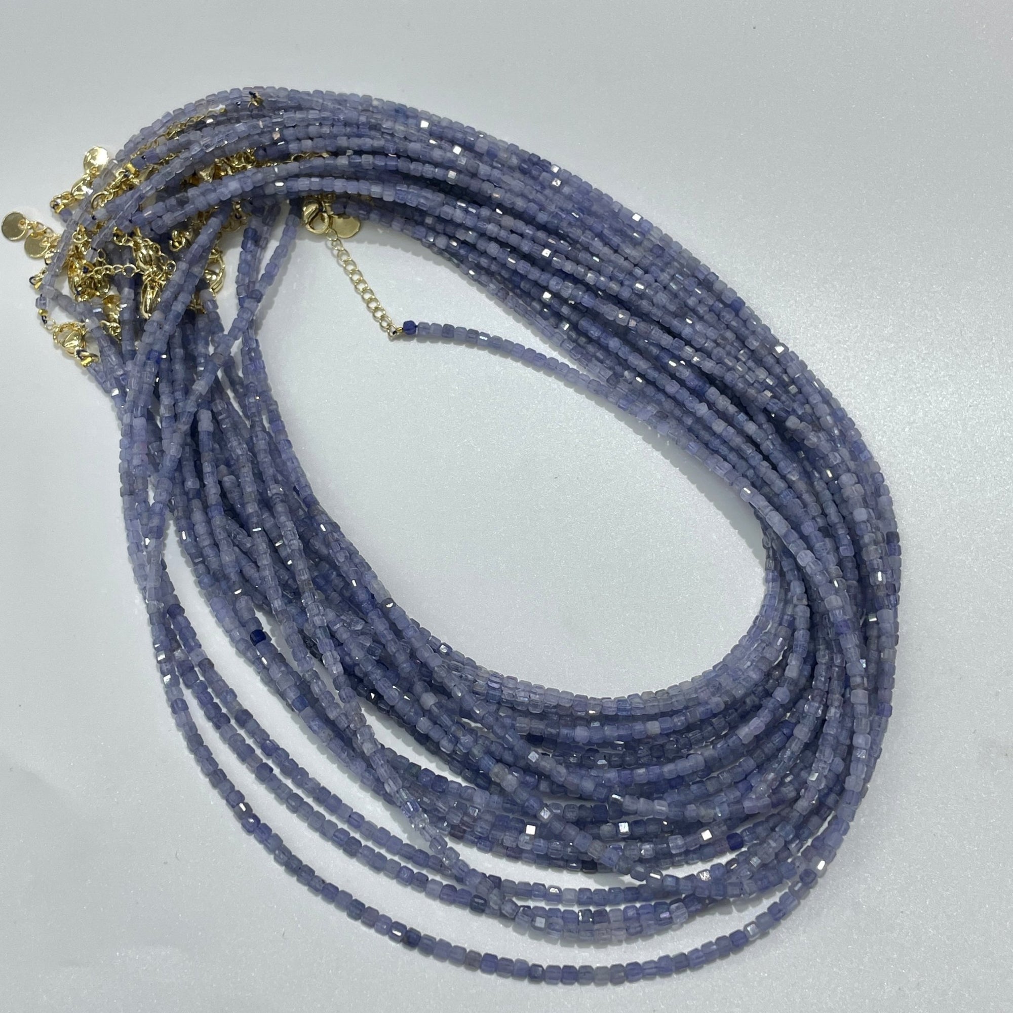 Tanzanite Micro Faceted Cube Collar Necklace - RockZ Sourcing Hub
