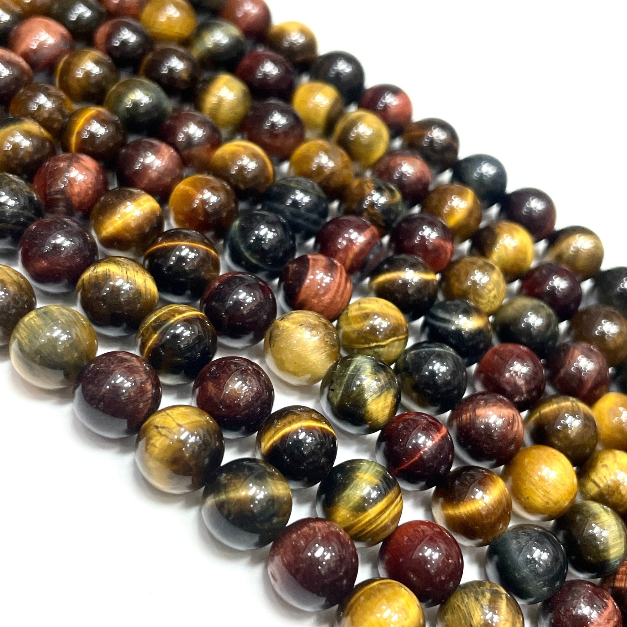 Tiger's Eye Stone Mixed Color Bead Strand - RockZ Sourcing Hub