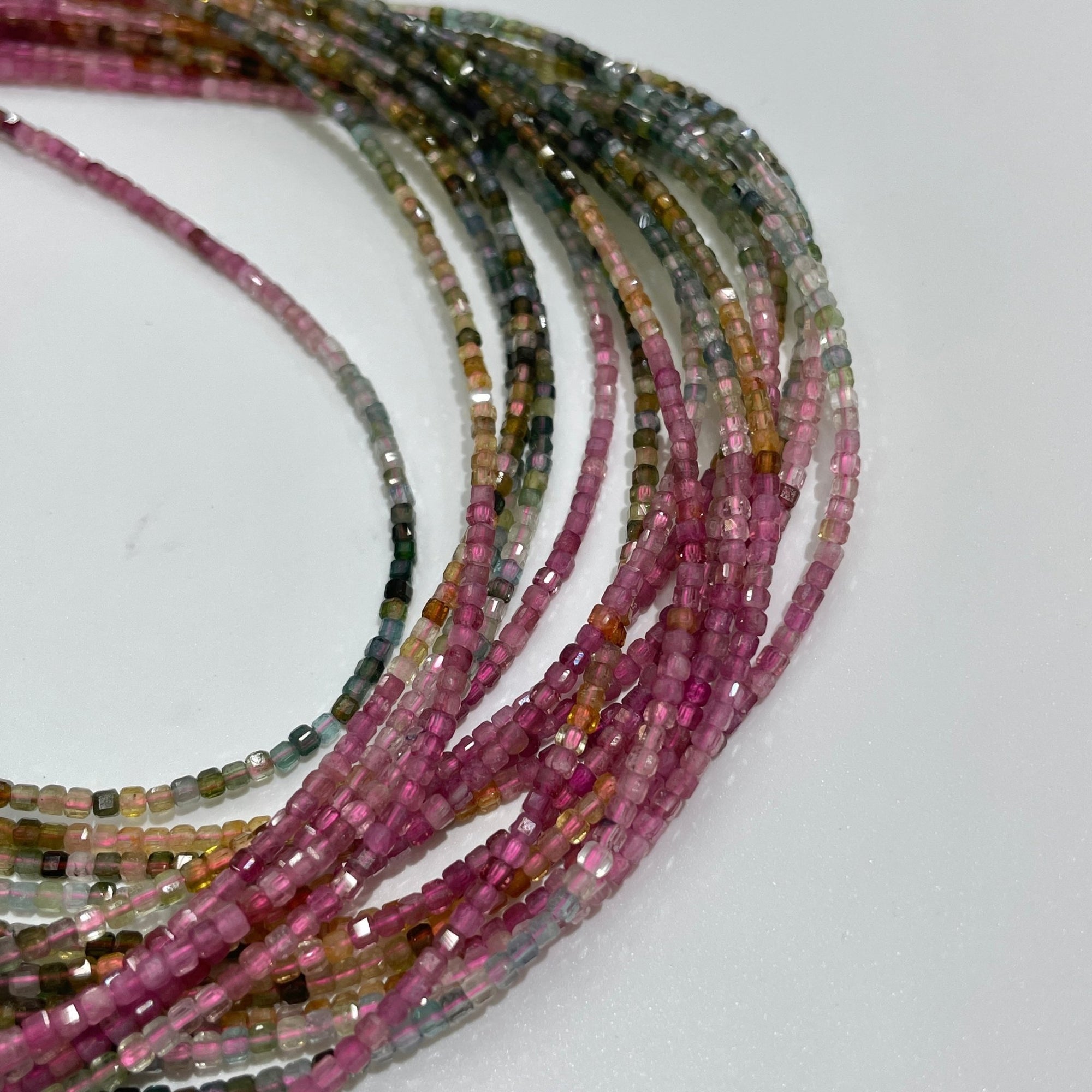 Tourmaline Micro Faceted Cube Collar Necklace - RockZ Sourcing Hub