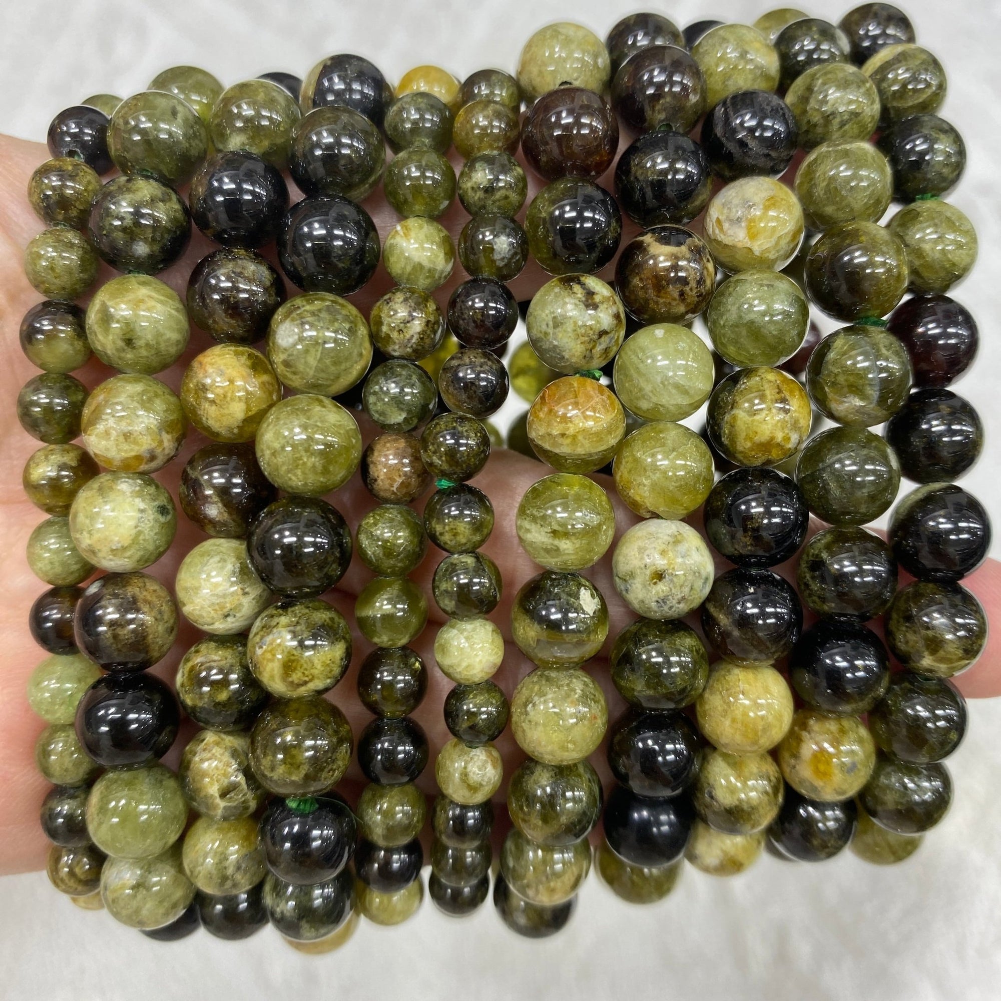 Tsavorite Garnet Round Bead Stretch Bracelet - Grade A - RockZ Sourcing Hub