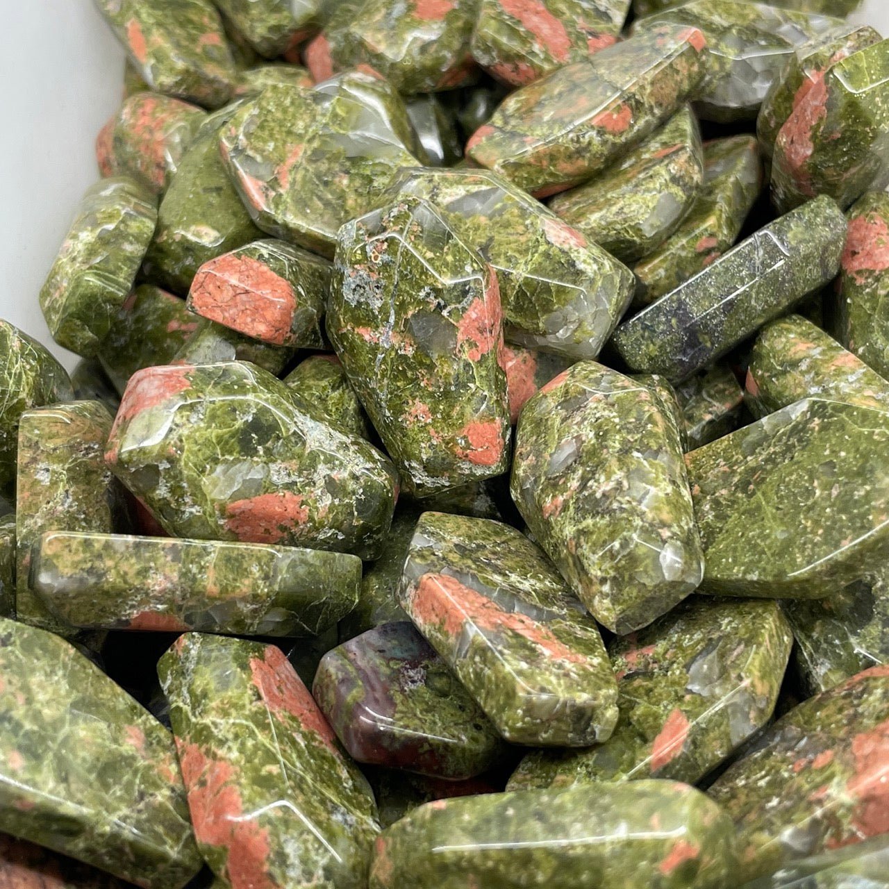 Unakite Jasper Coffin - RockZ Sourcing Hub