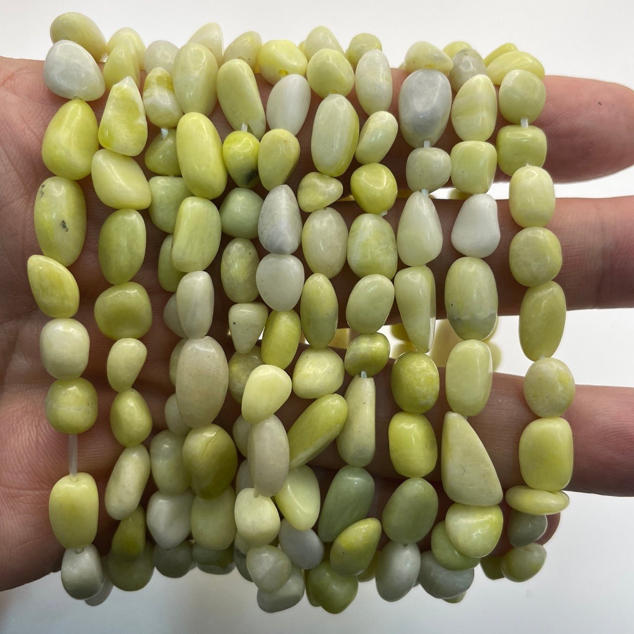 Xiushan Jade Drilled Nugget Stretch Bracelet - RockZ Sourcing Hub